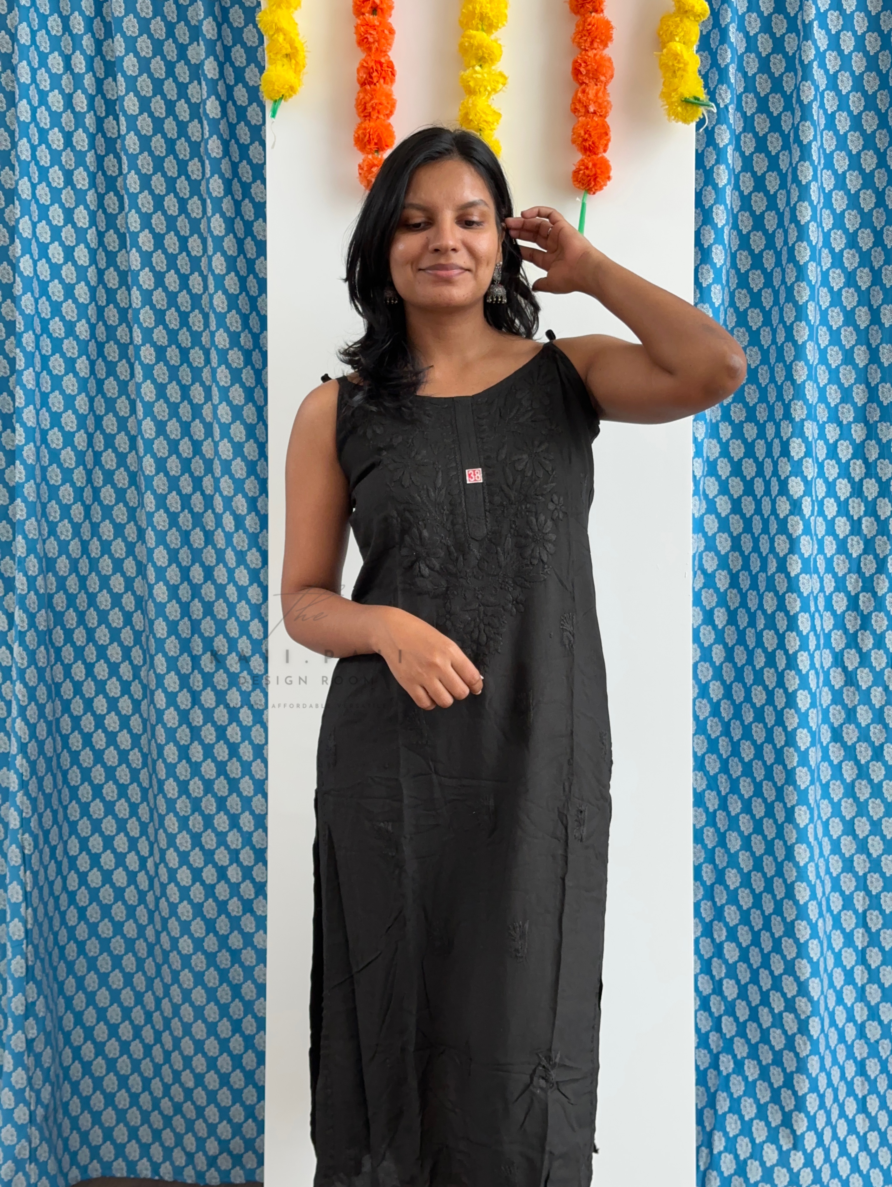 Chikankari Strap Kurti