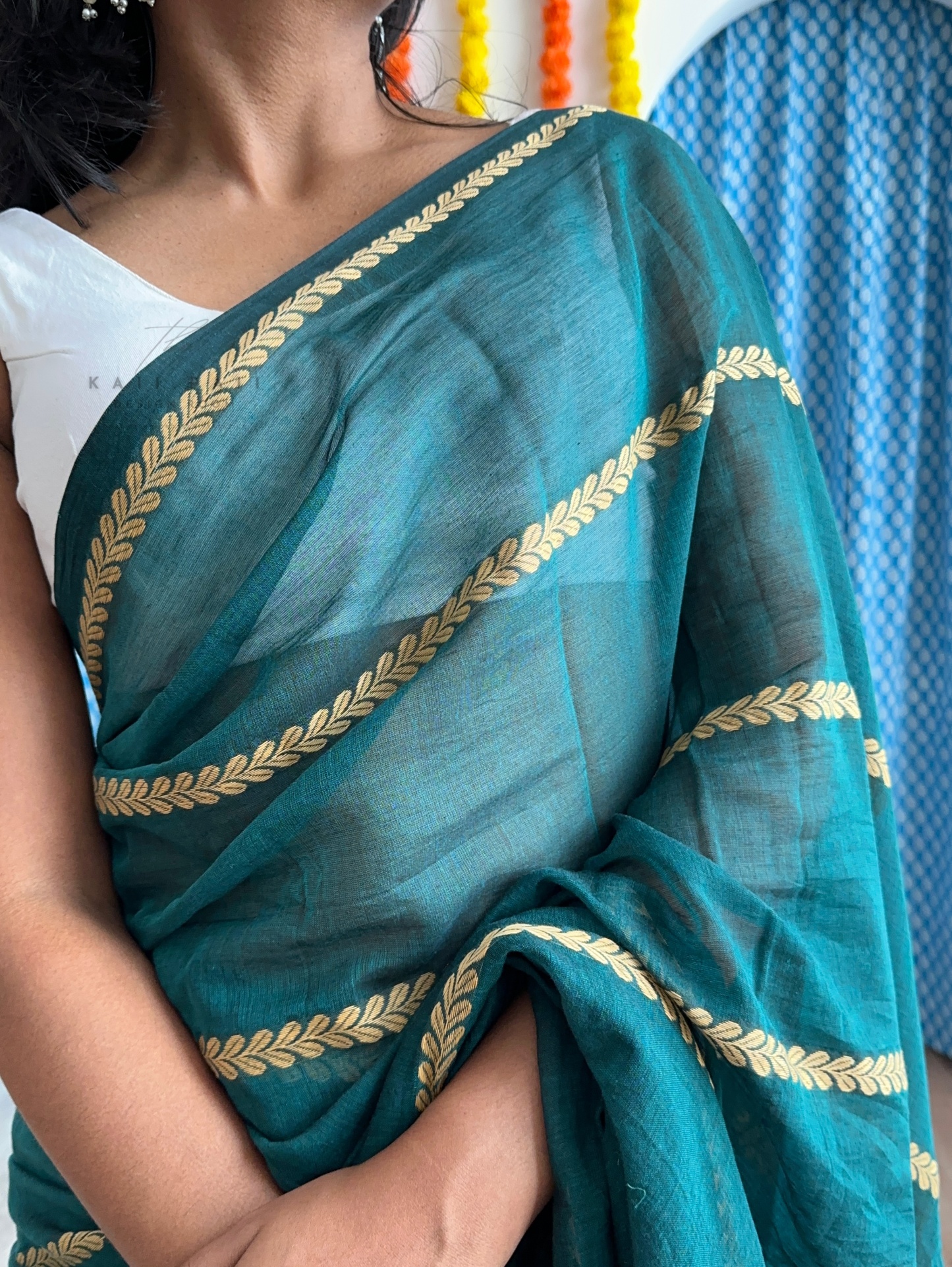 Soft Mul Saree with Threadwork