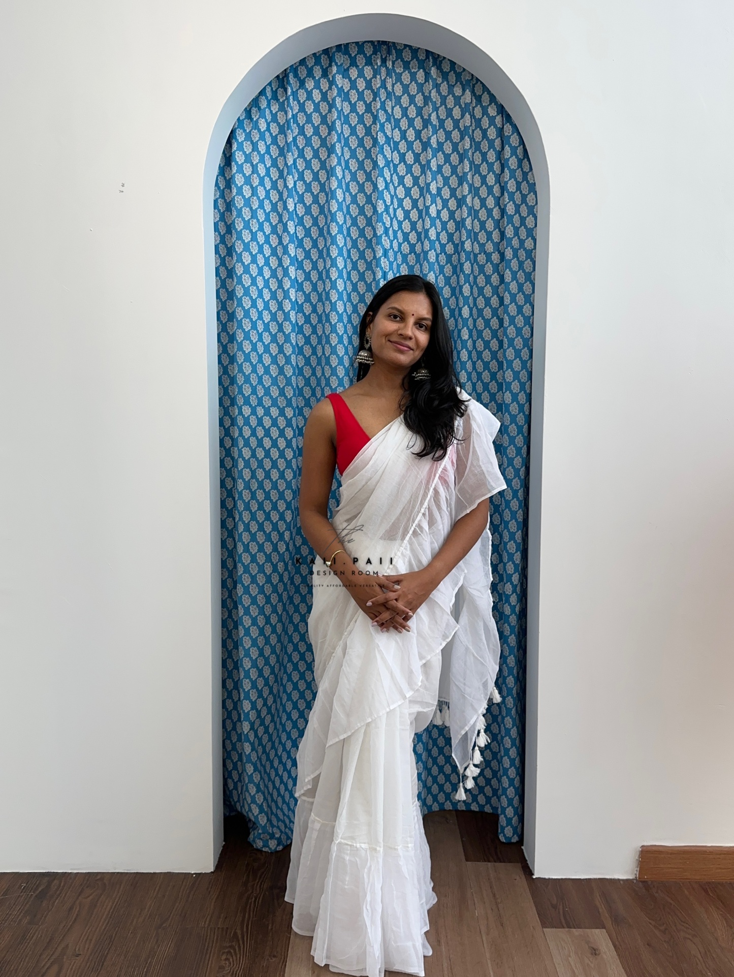 Mul Ruffle Saree