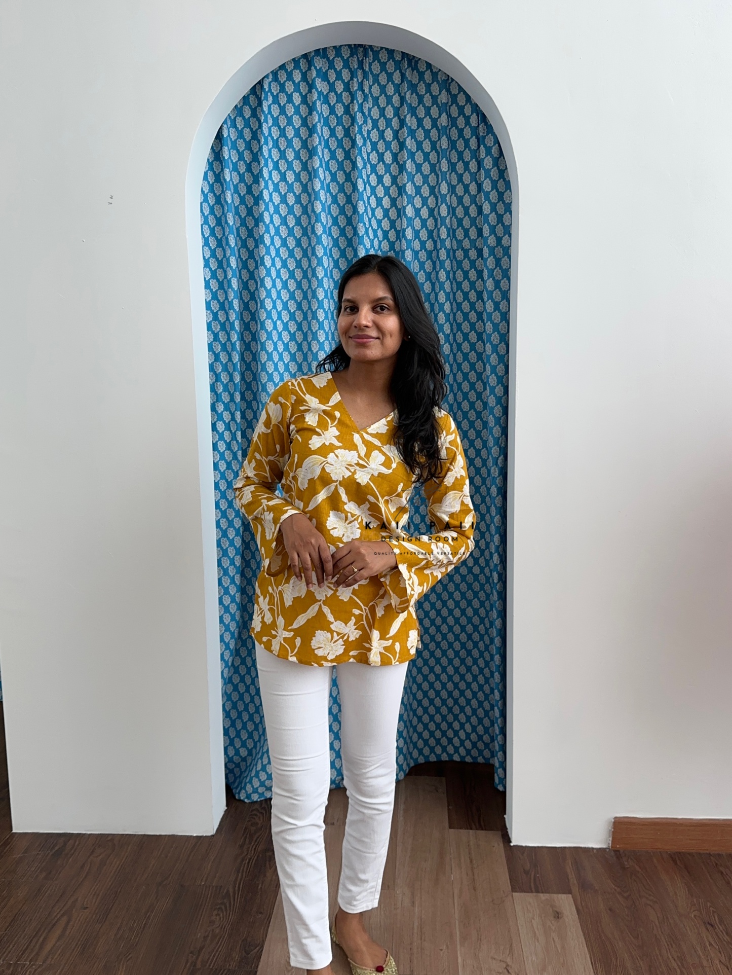 Bell Sleeve Cotton Tunic
