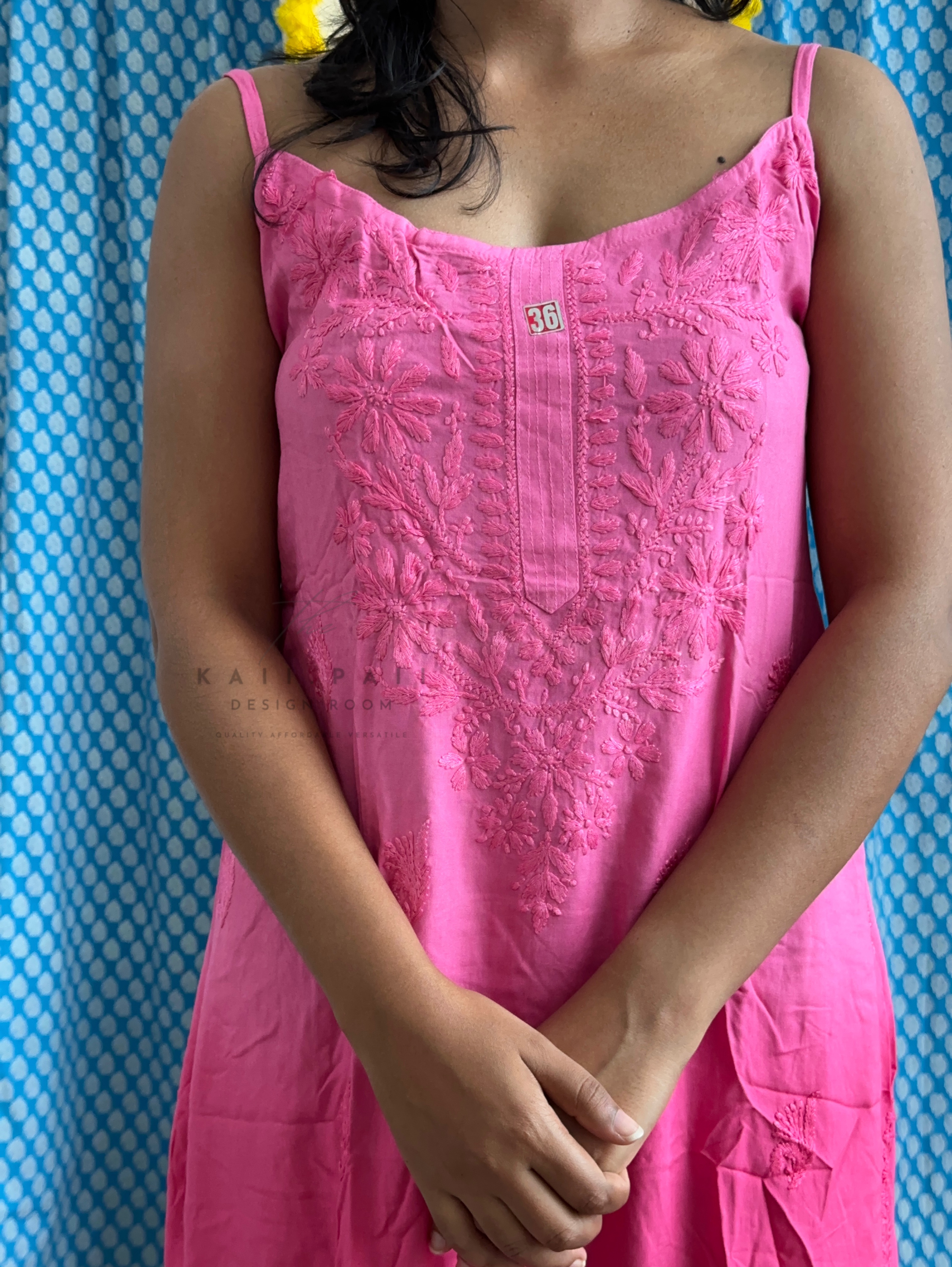 Chikankari Strap Kurti