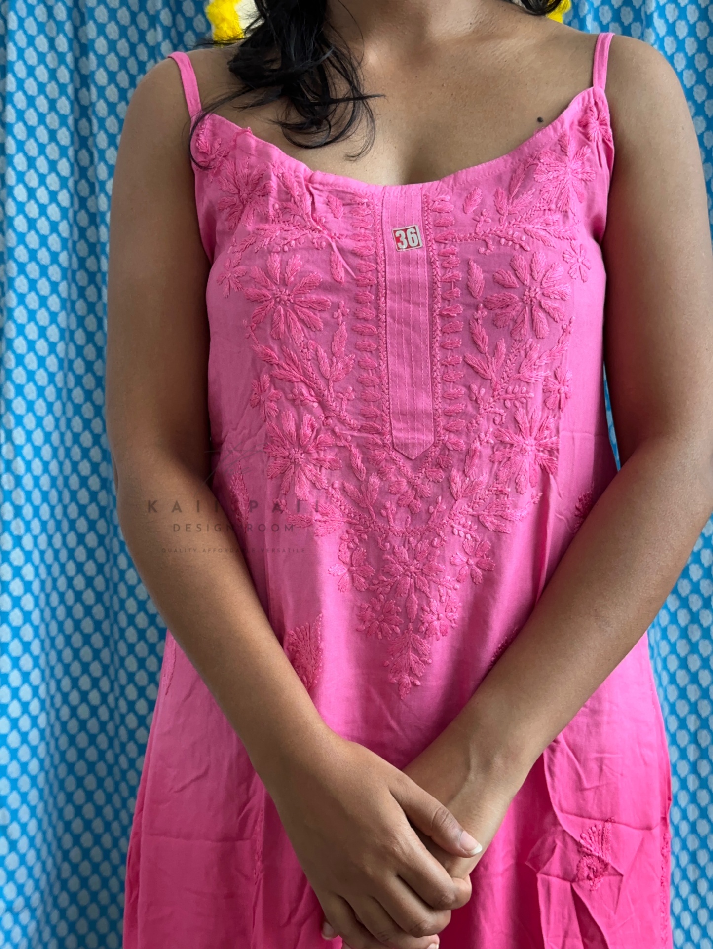 Chikankari Strap Kurti