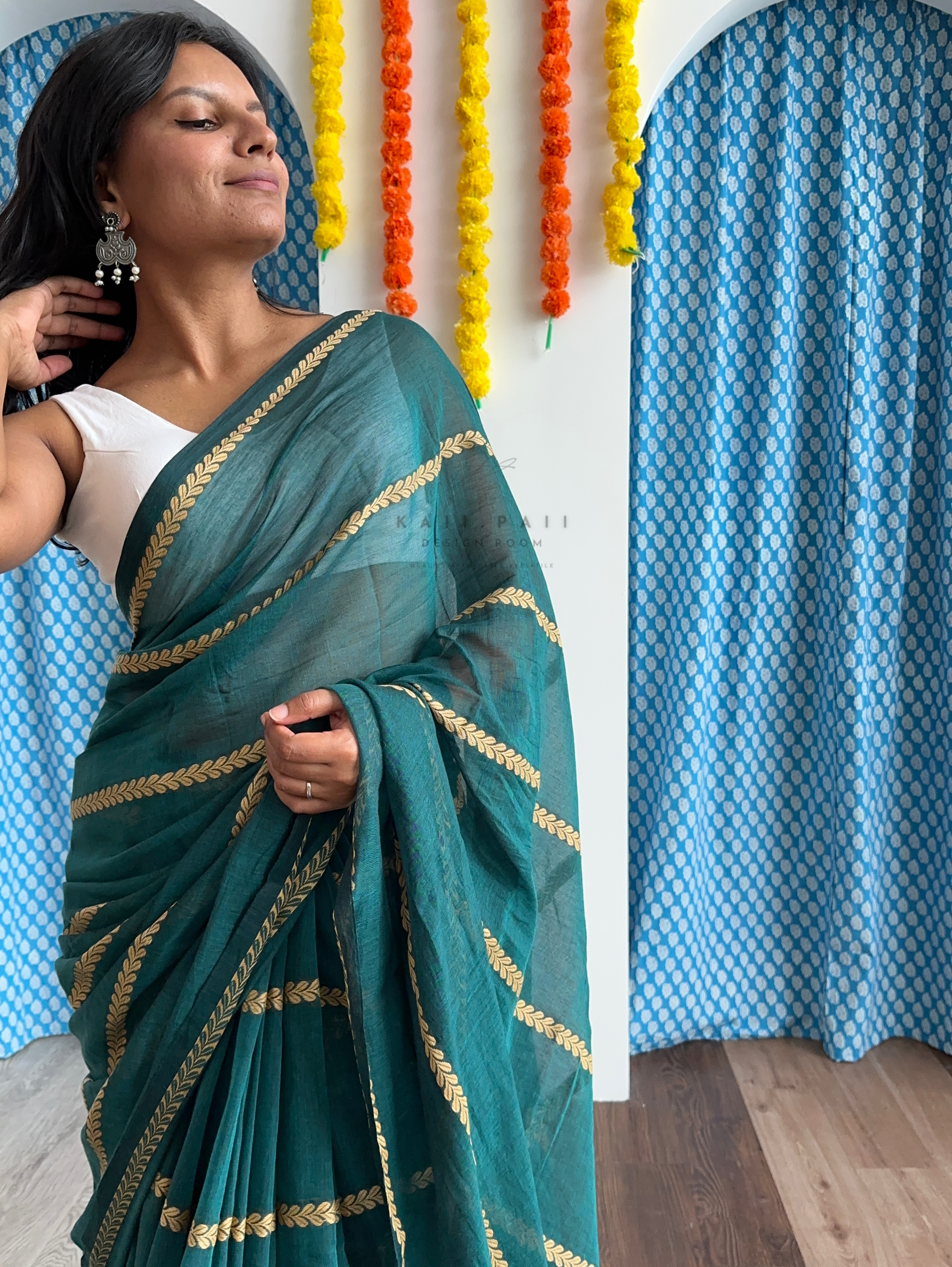 Soft Mul Saree with Threadwork