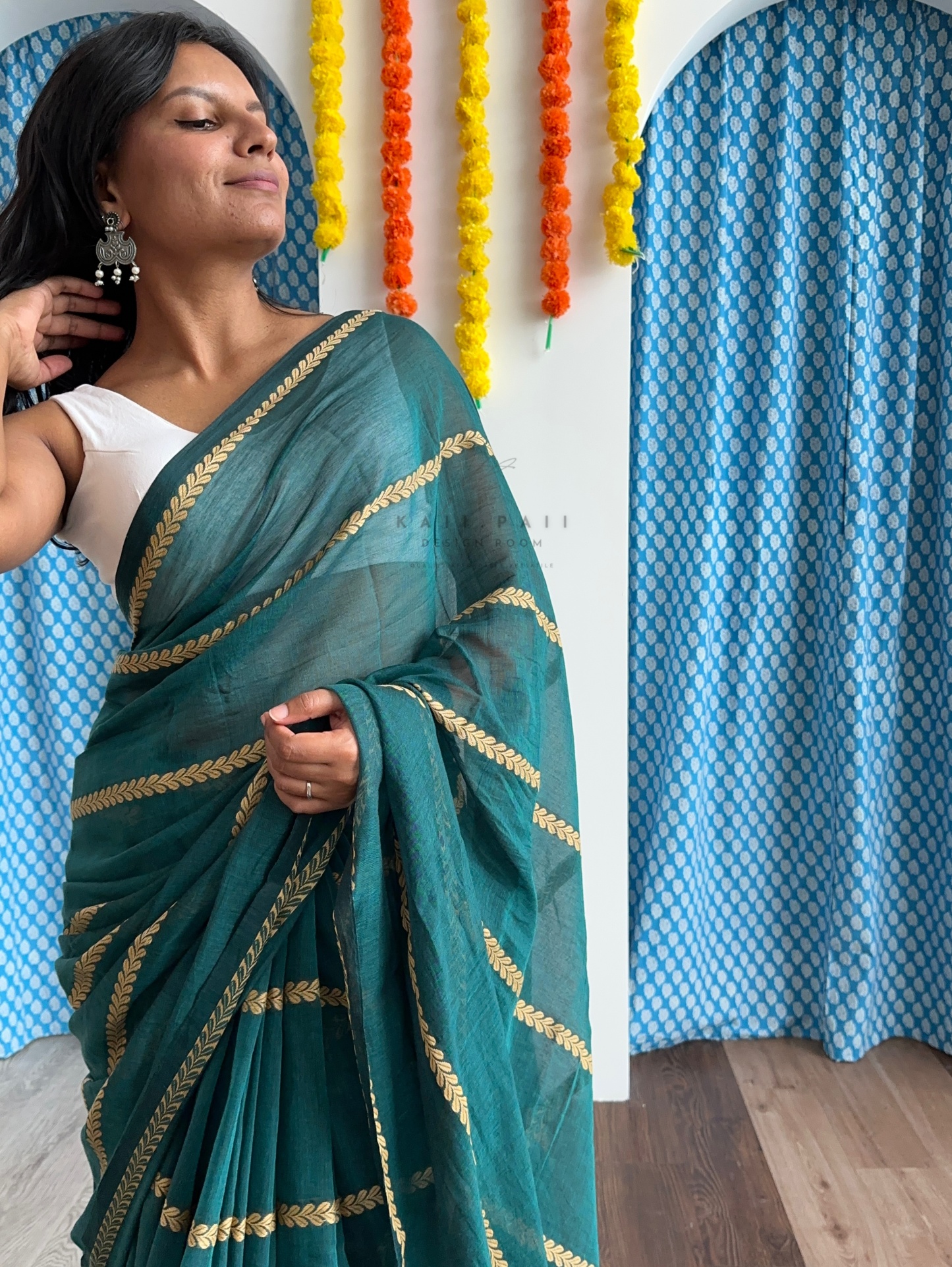 Soft Mul Saree with Threadwork