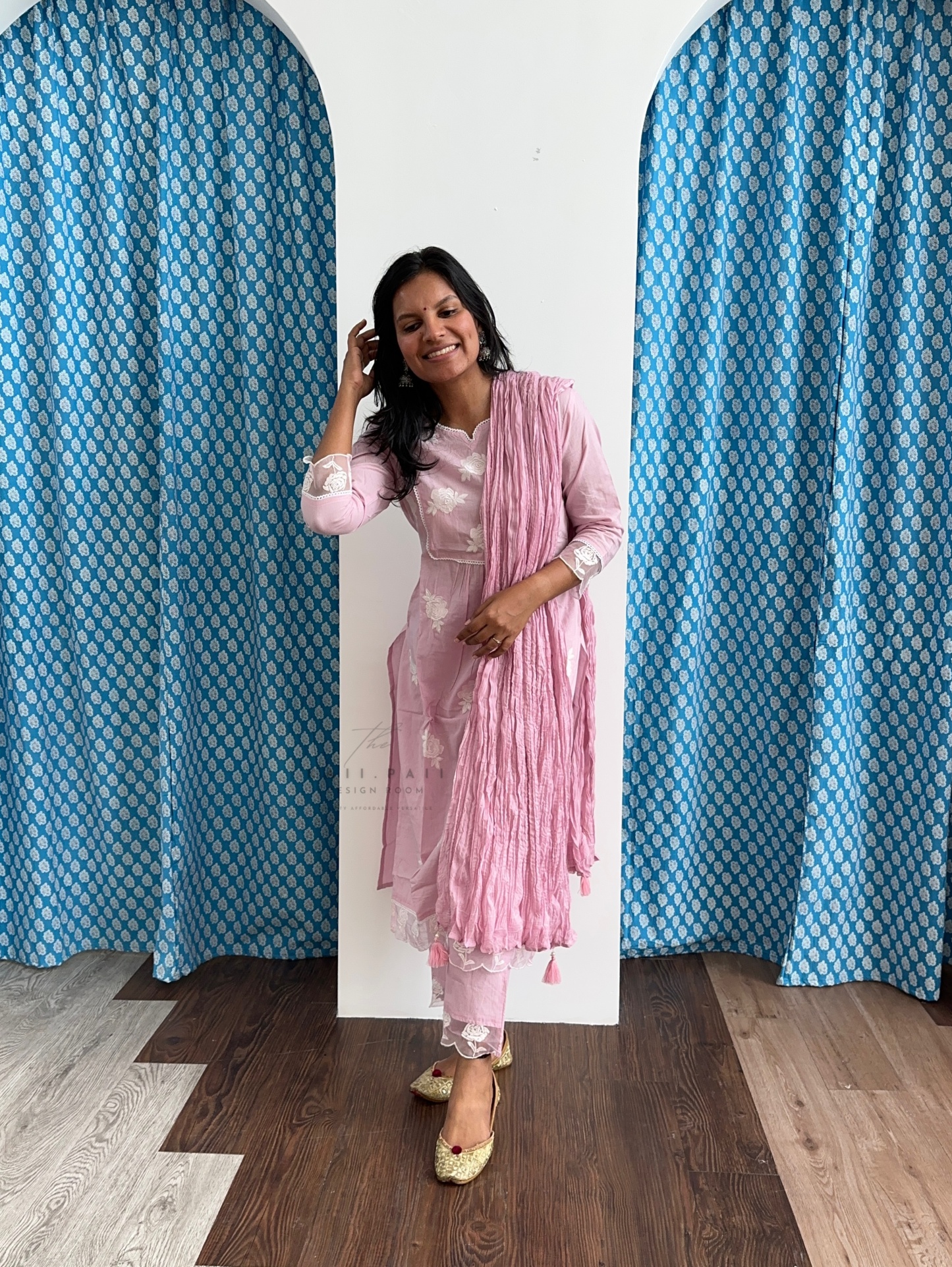 Cotton Lace Border Kurta Set