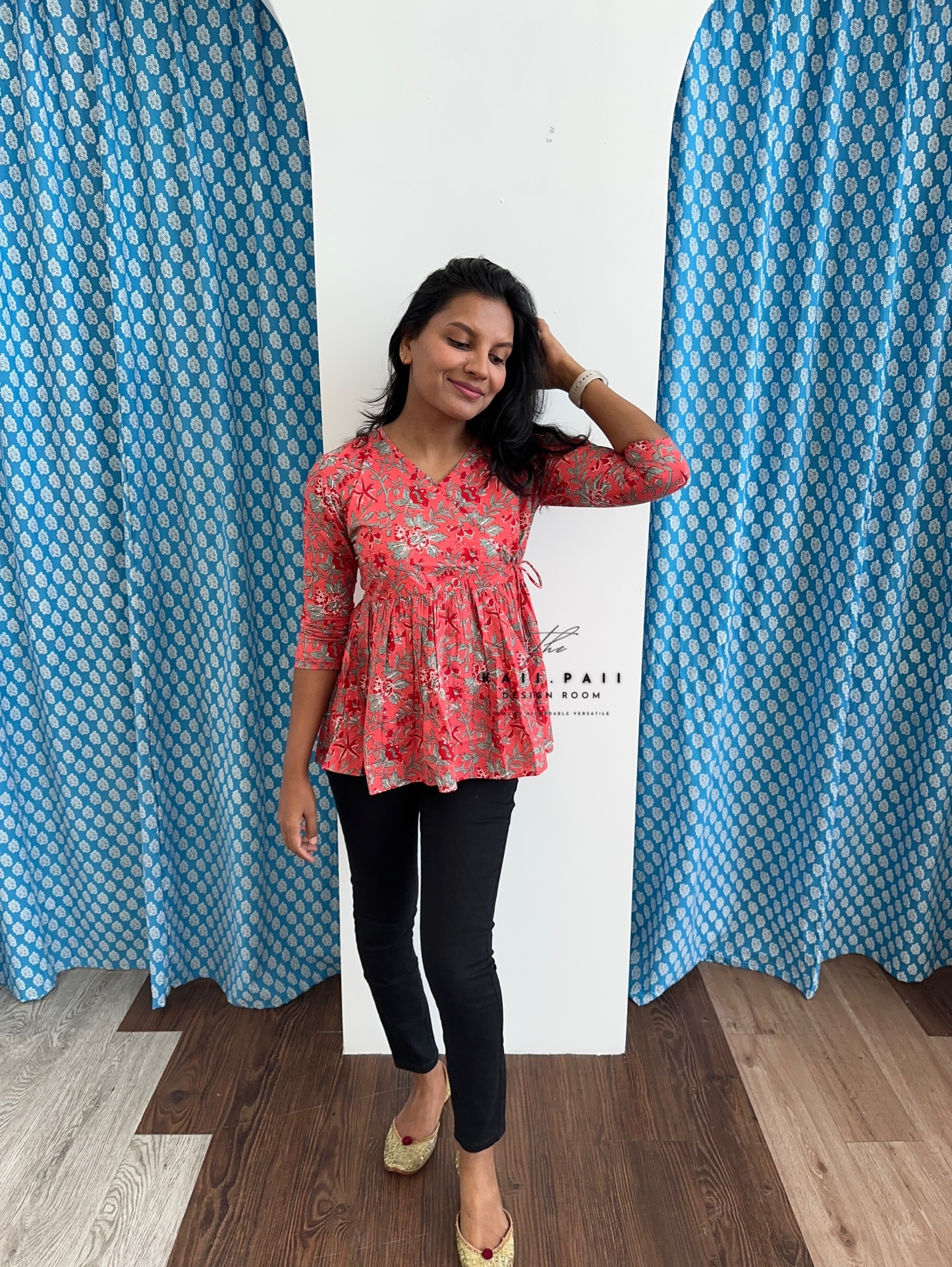 Cotton Peplum Top