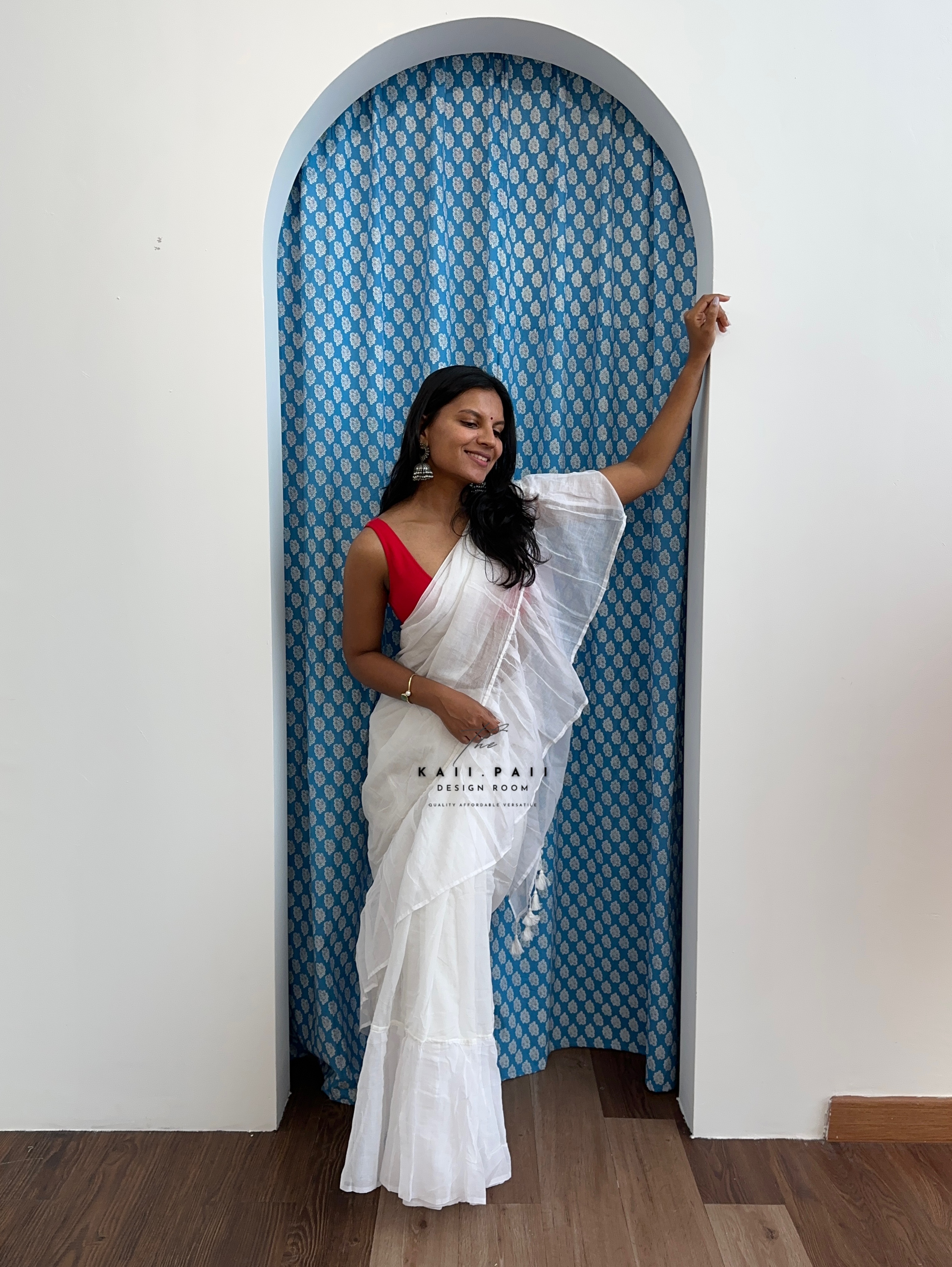 Mul Ruffle Saree
