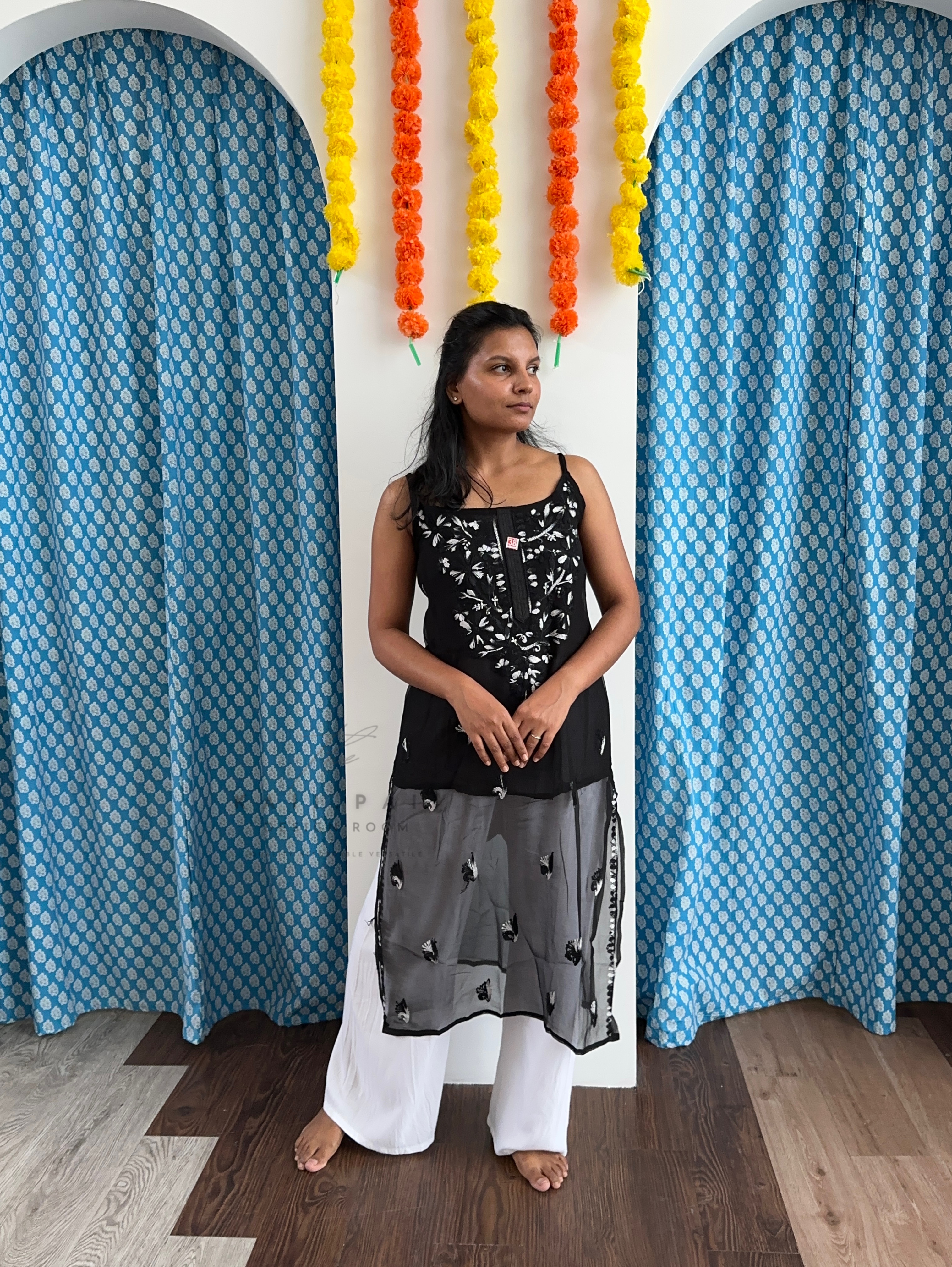 Chikankari Strap Kurti