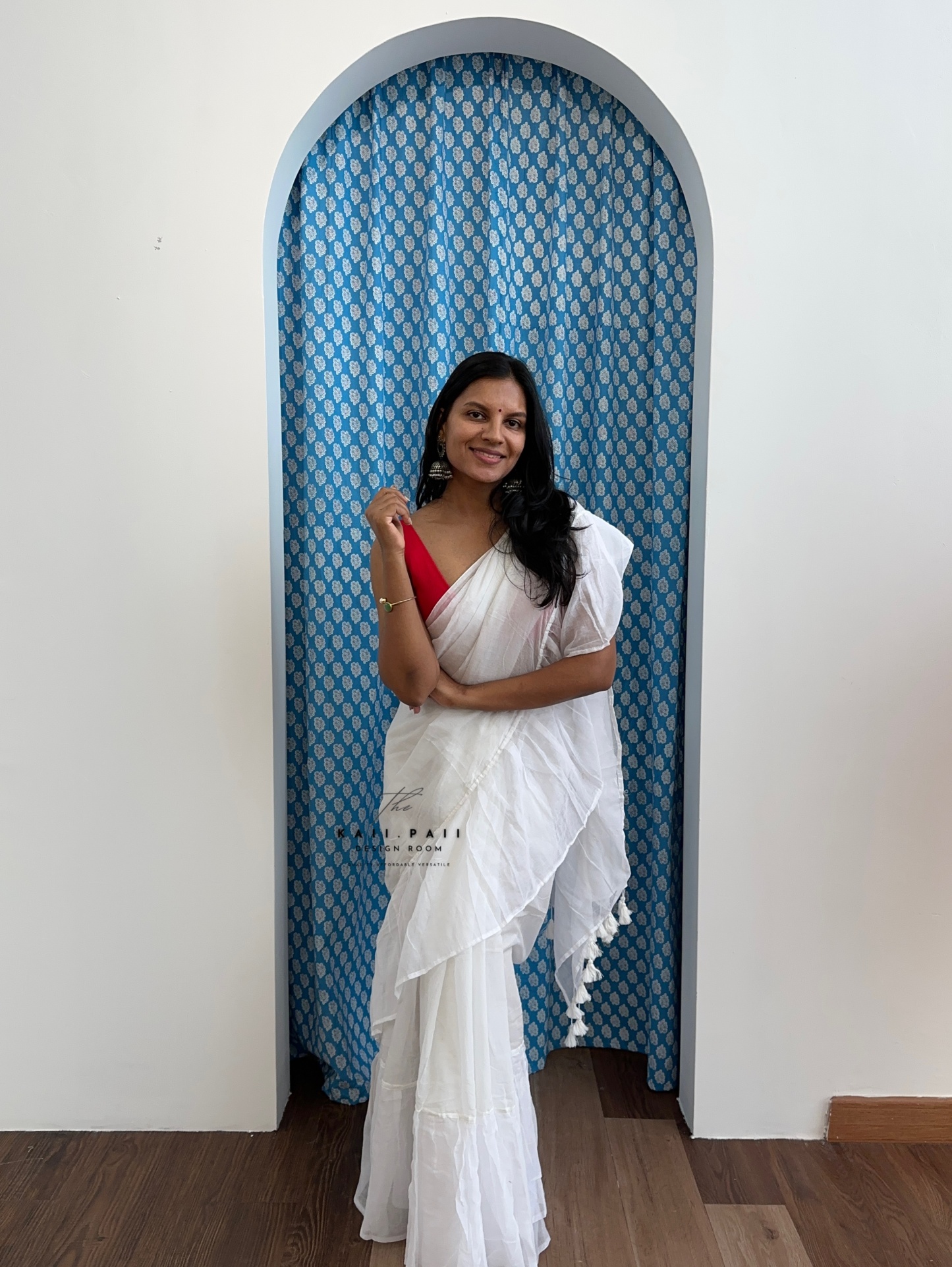 Mul Ruffle Saree