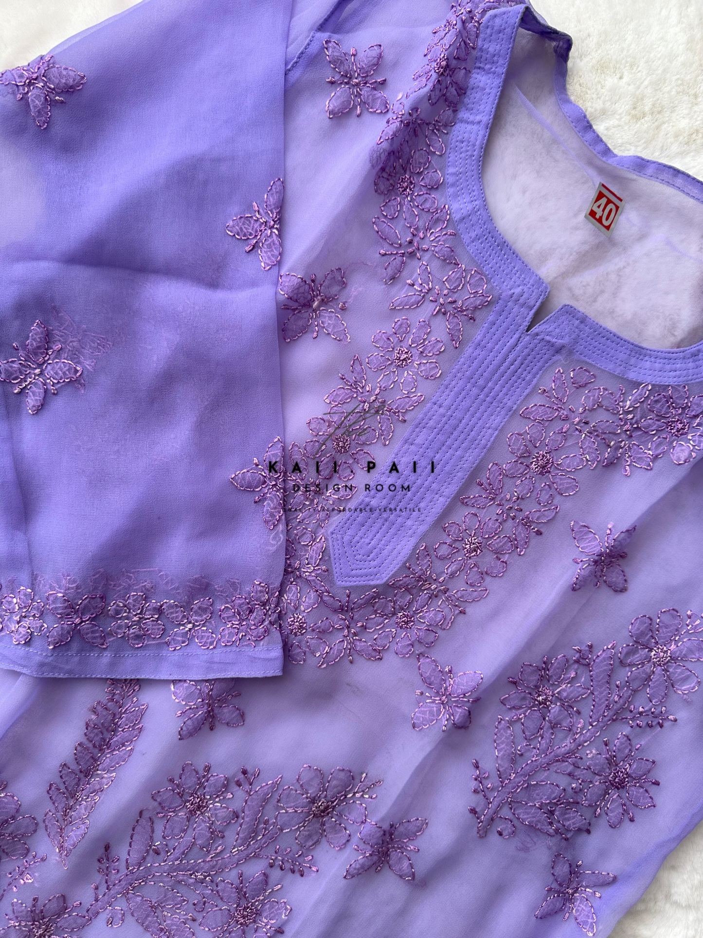 Georgette Chikankari Kurta