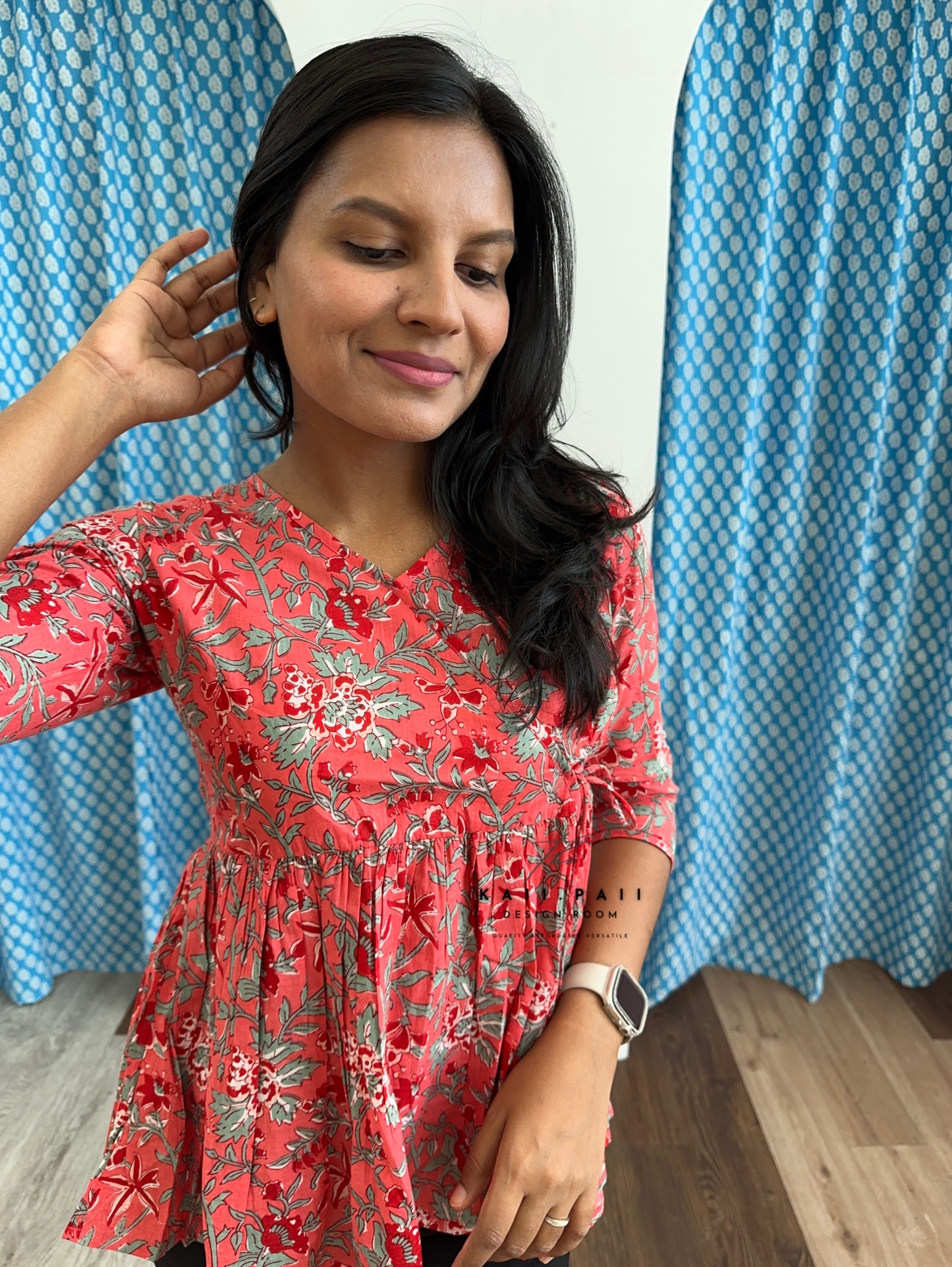 Cotton Peplum Top
