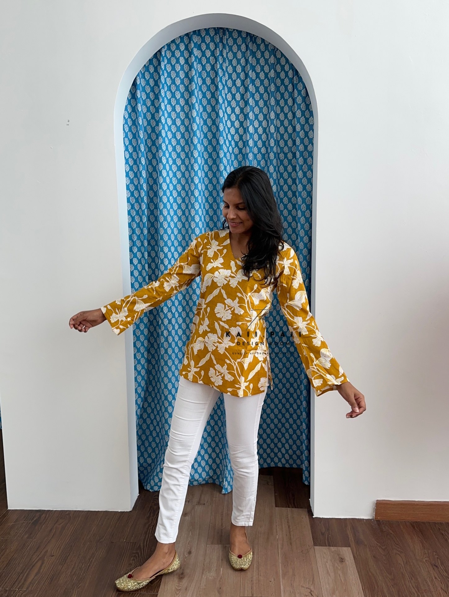 Bell Sleeve Cotton Tunic