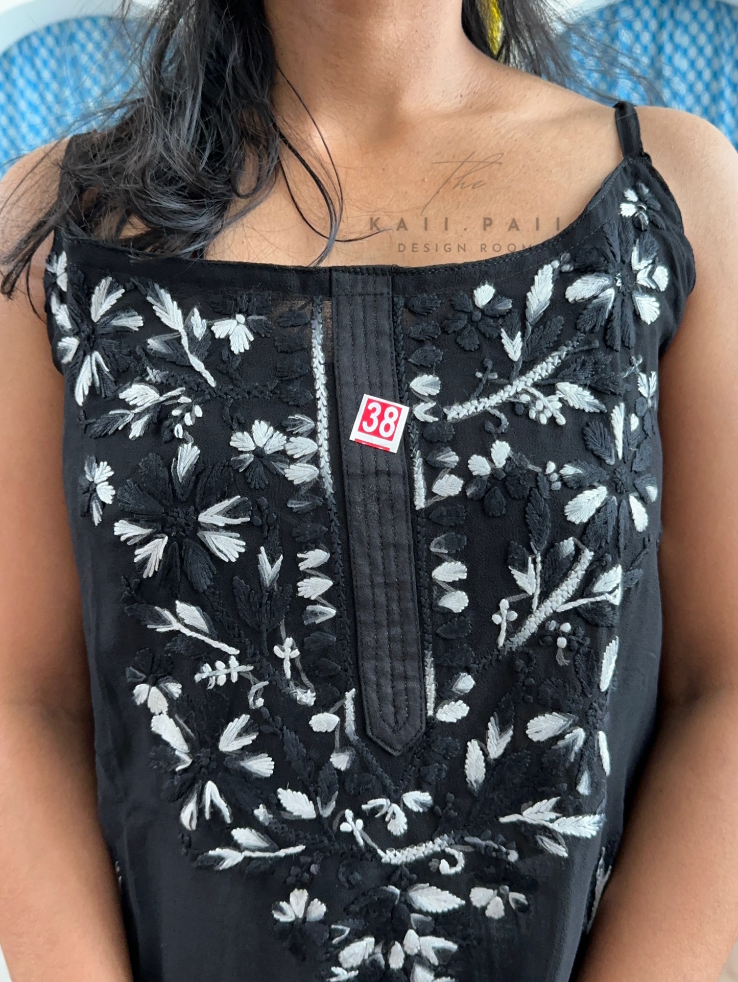 Chikankari Strap Kurti