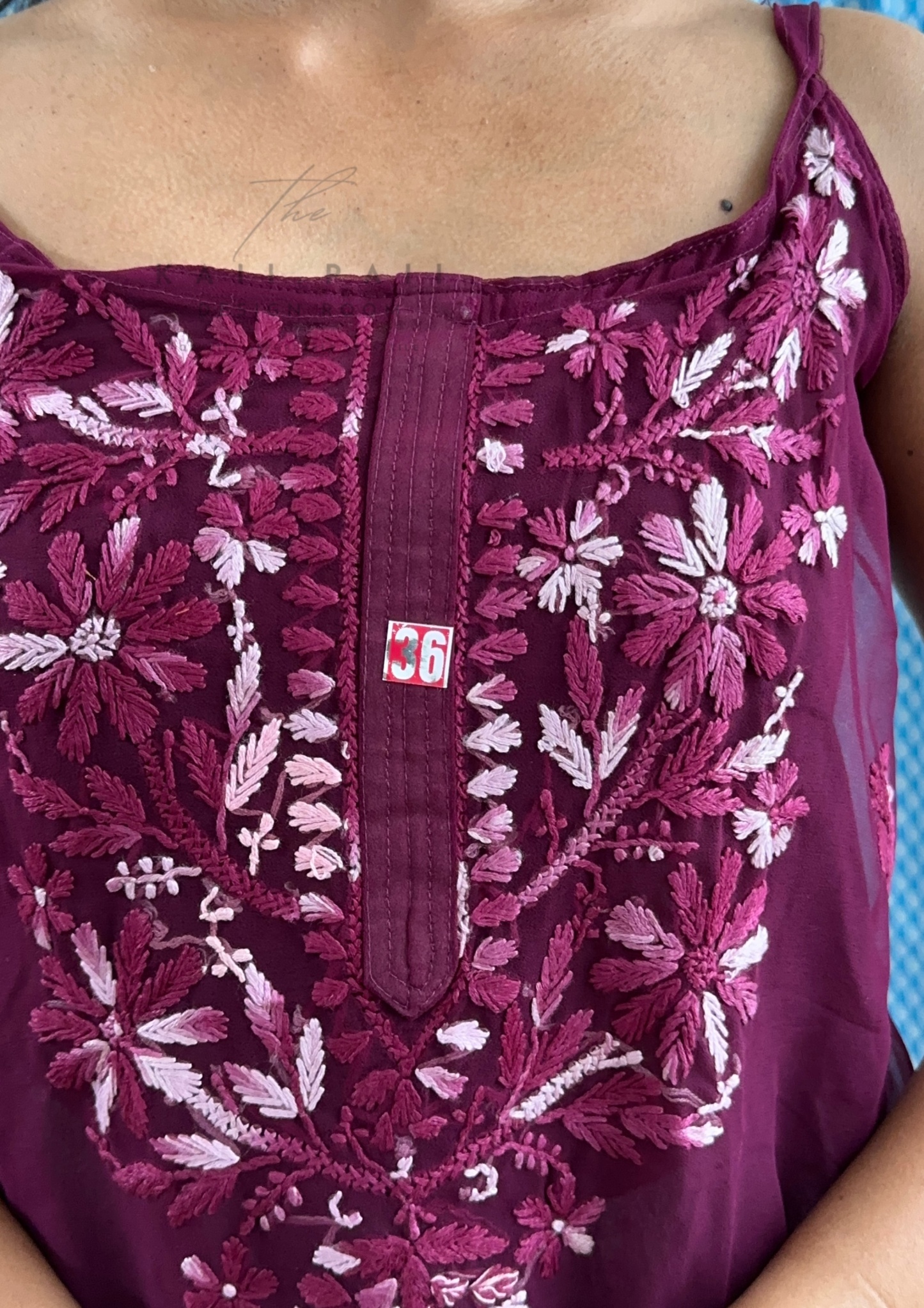 Chikankari Strap Kurti
