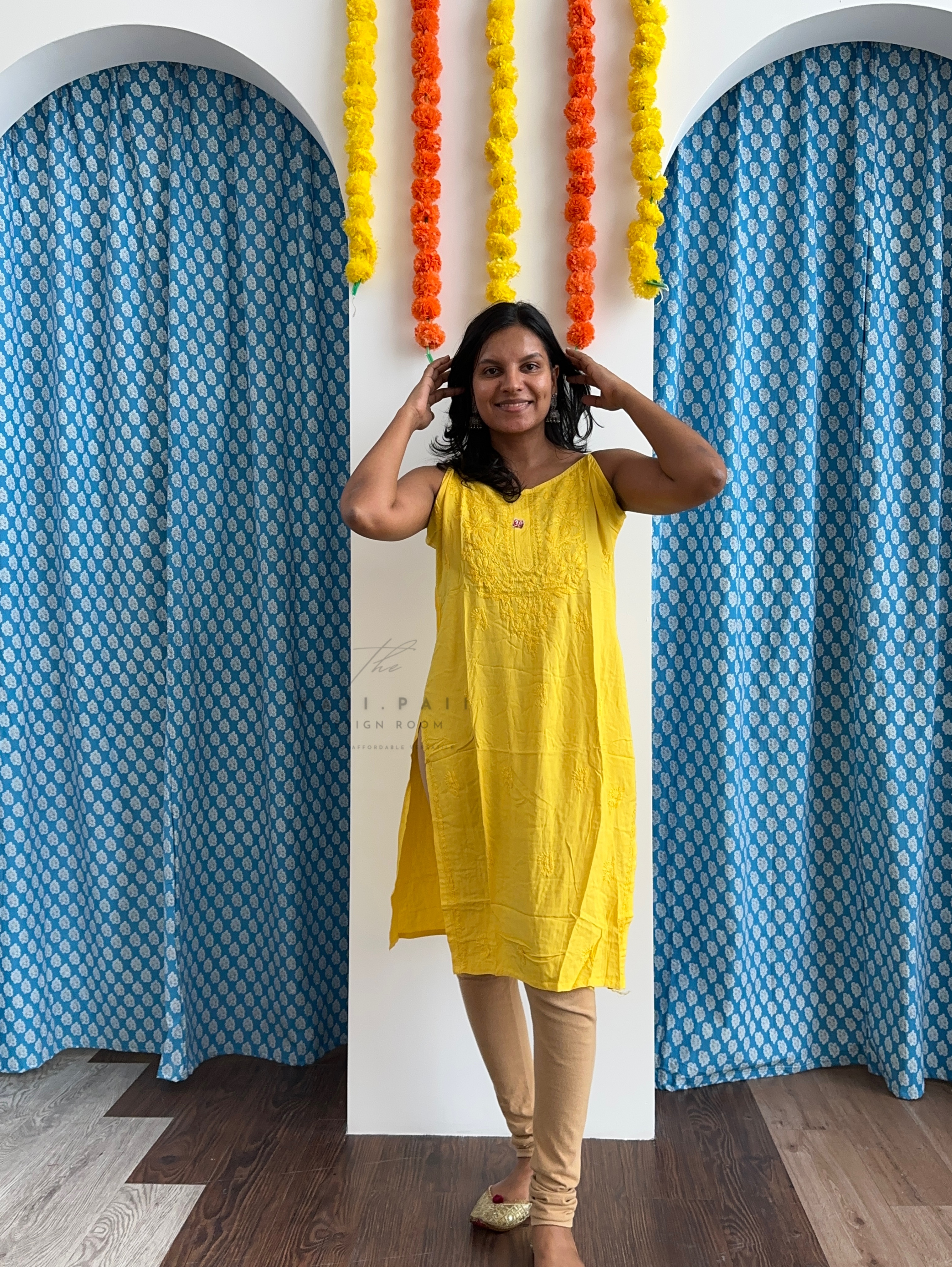Chikankari Strap Kurti