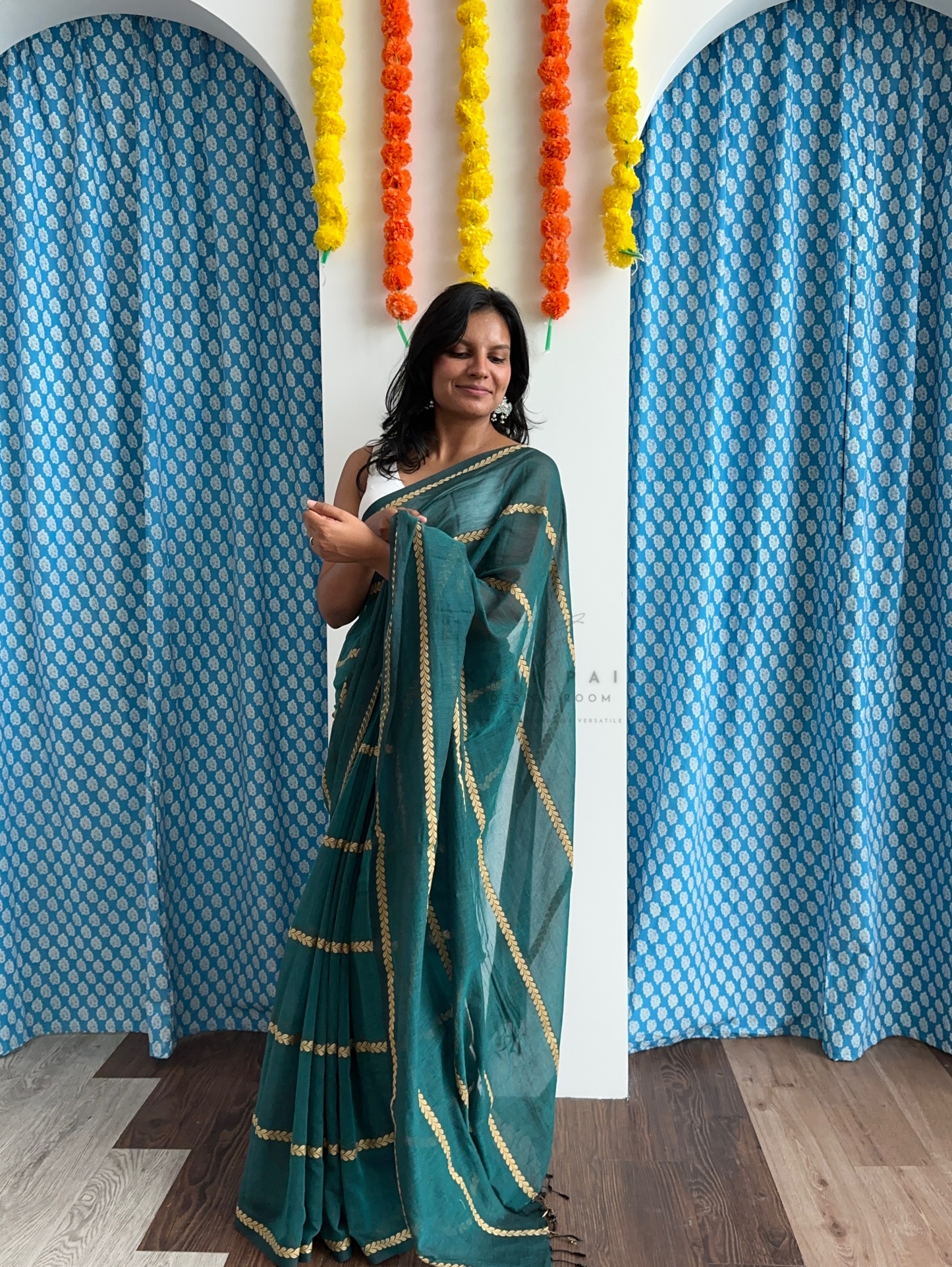 Soft Mul Saree with Threadwork