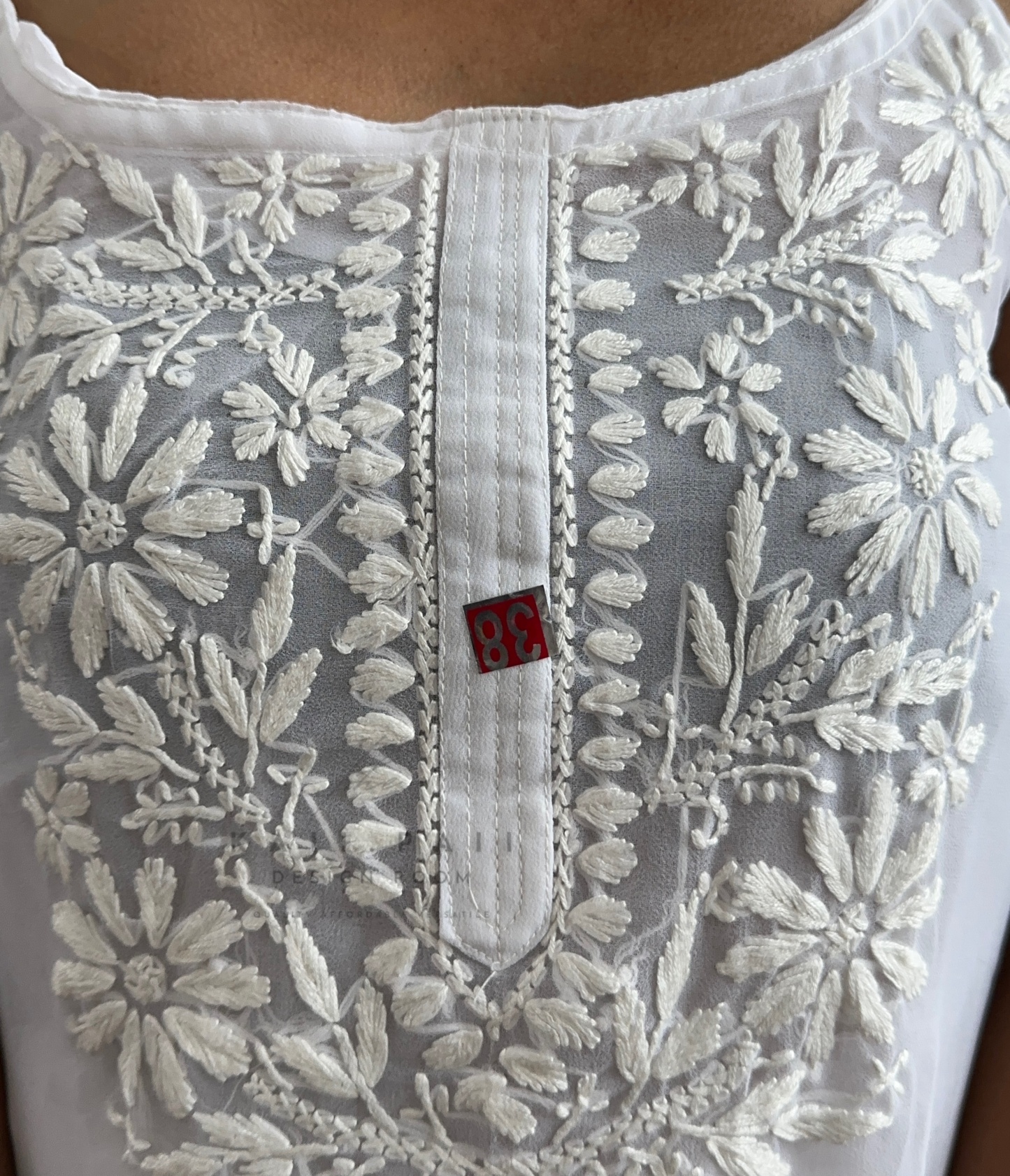 Chikankari Strap Kurti