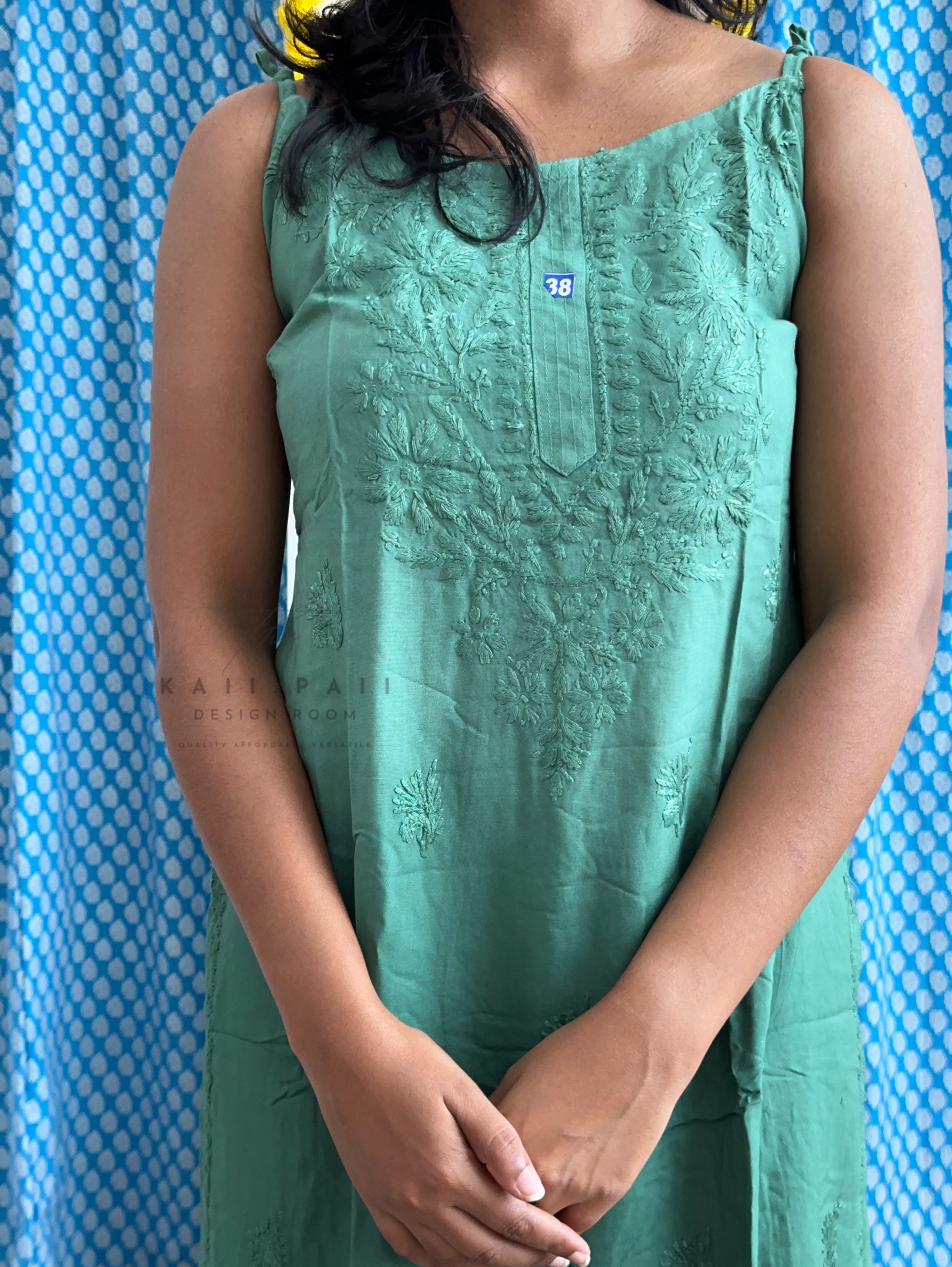 Chikankari Strap Kurti