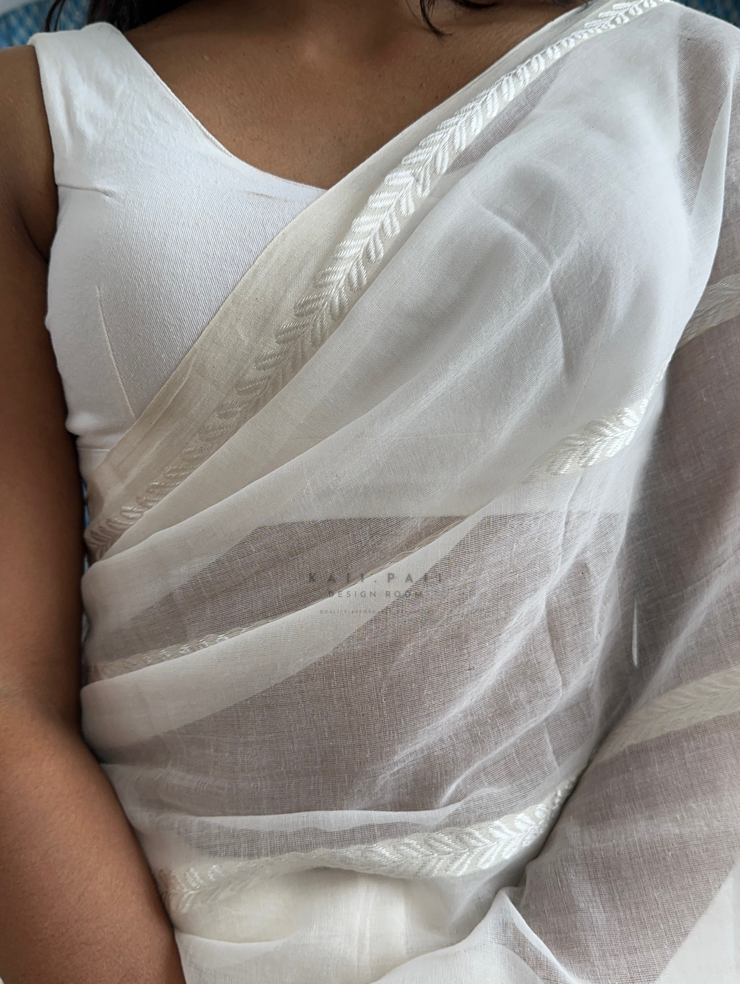 Soft Mul Saree with Threadwork