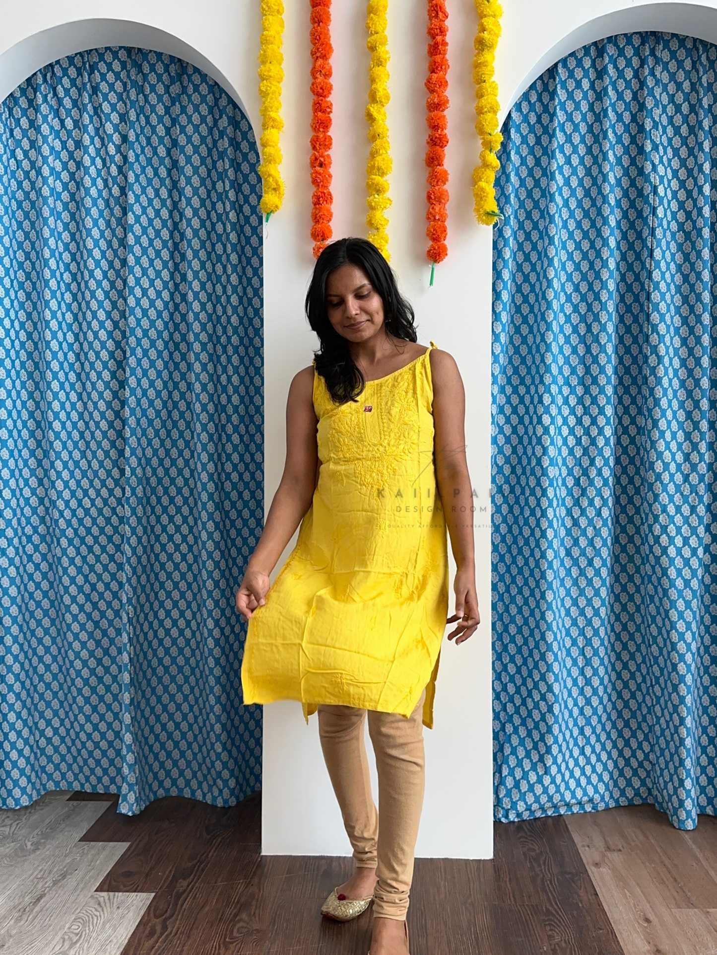 Chikankari Strap Kurti