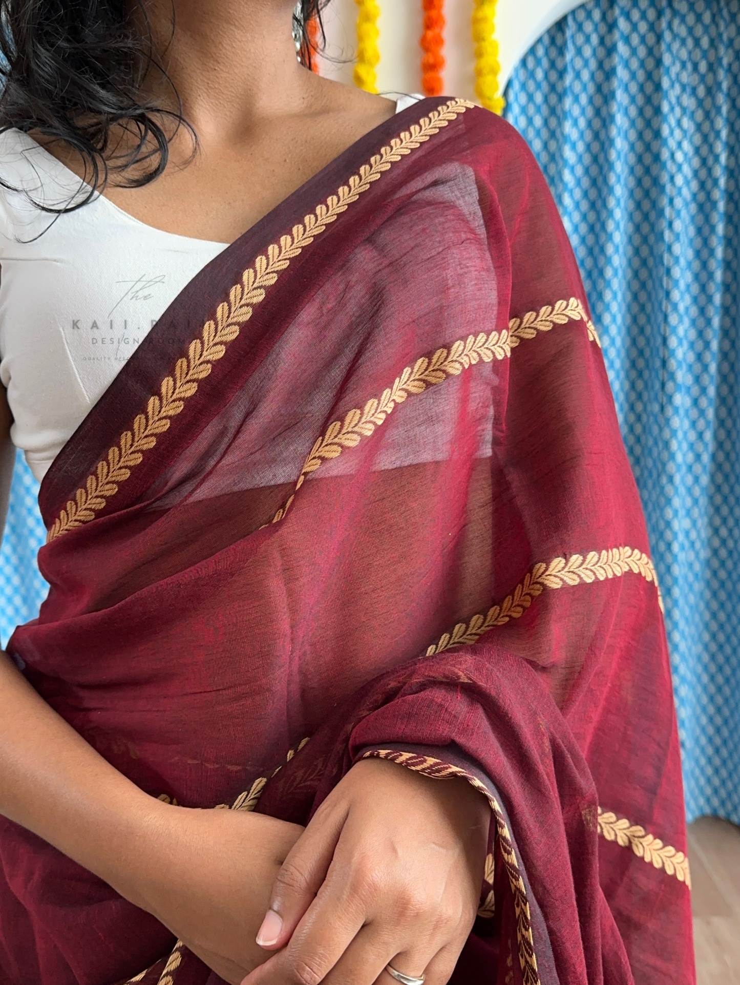 Soft Mul Saree with Threadwork