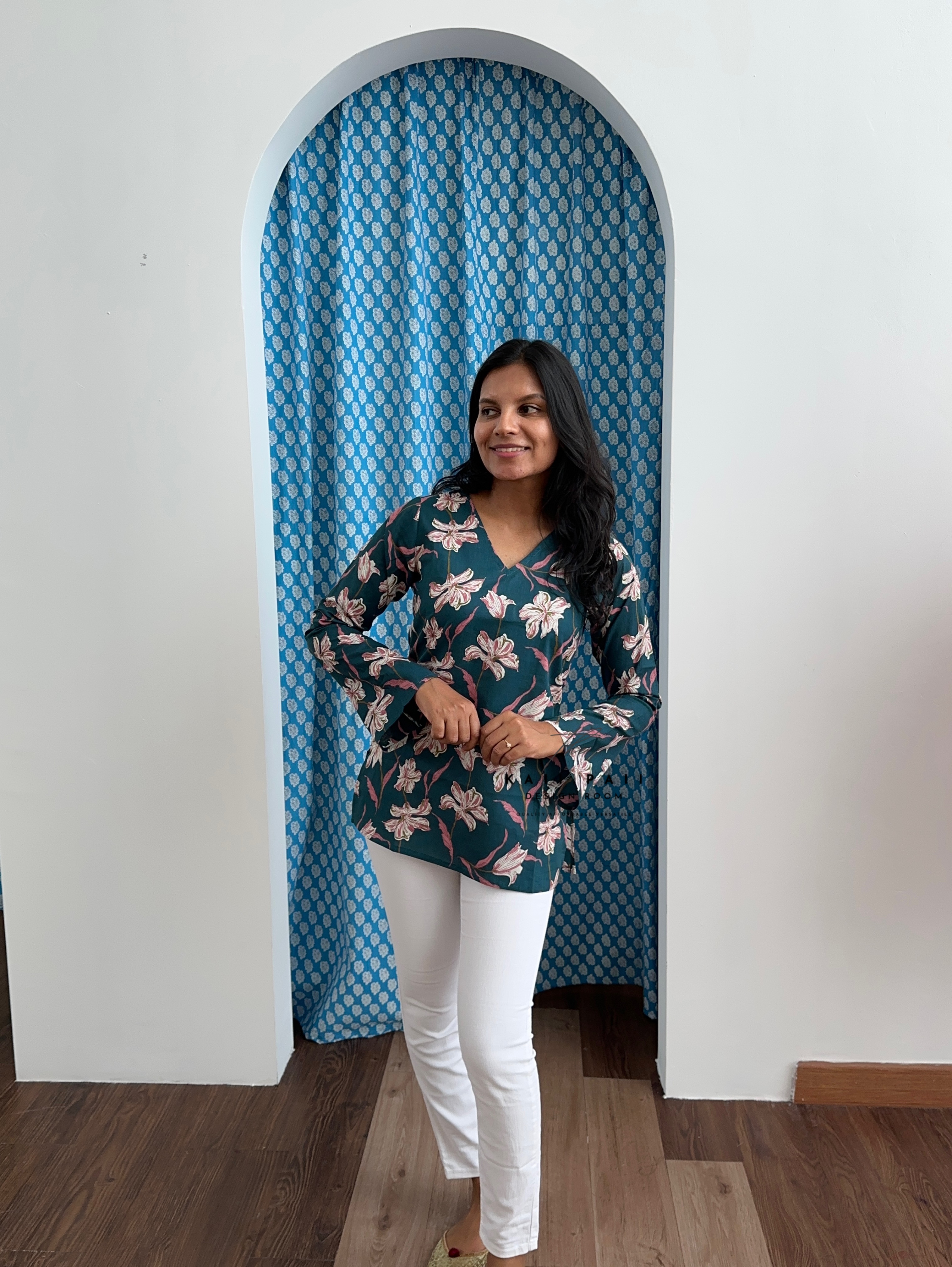 Bell Sleeve Cotton Tunic