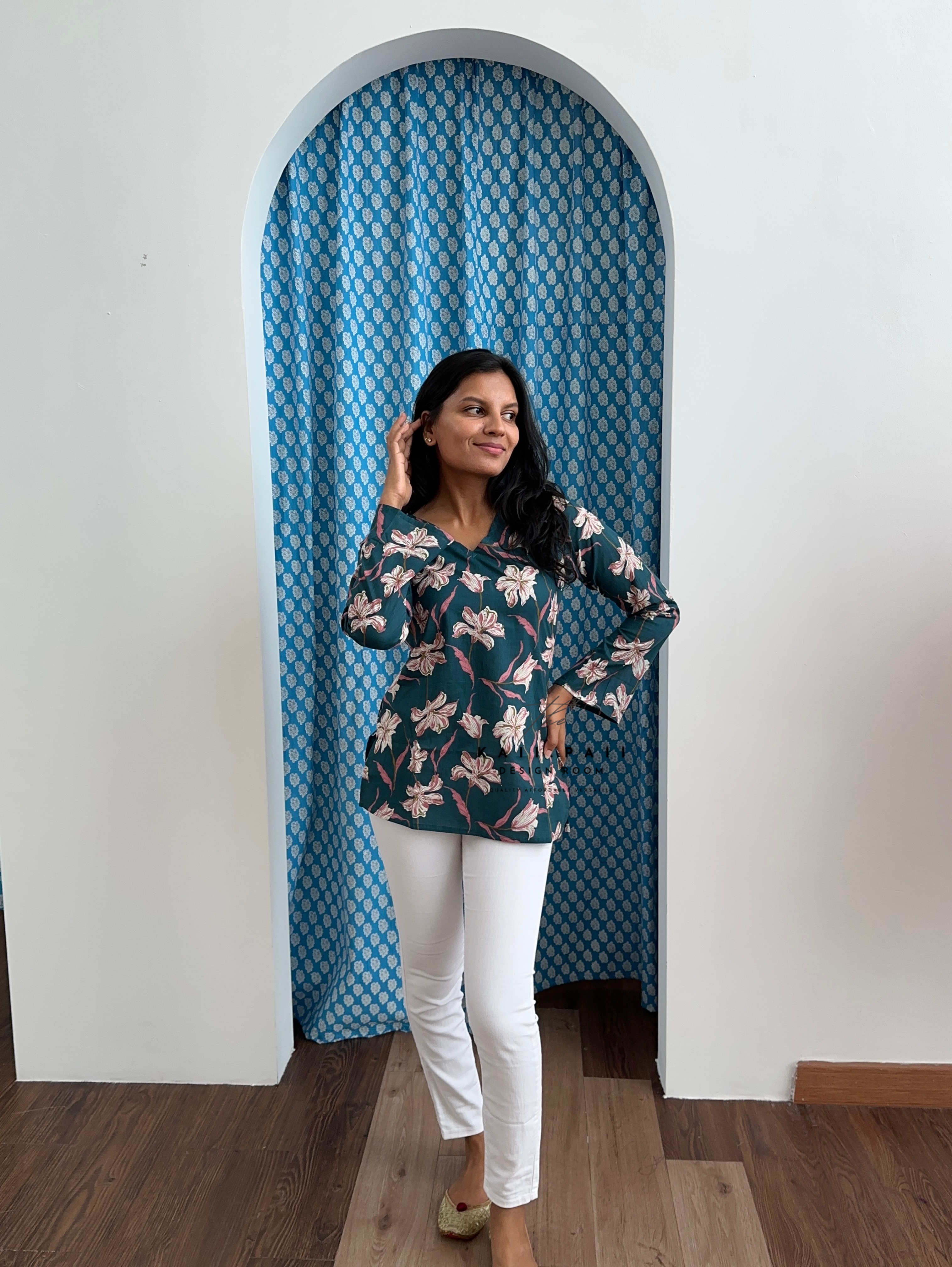 Bell Sleeve Cotton Tunic