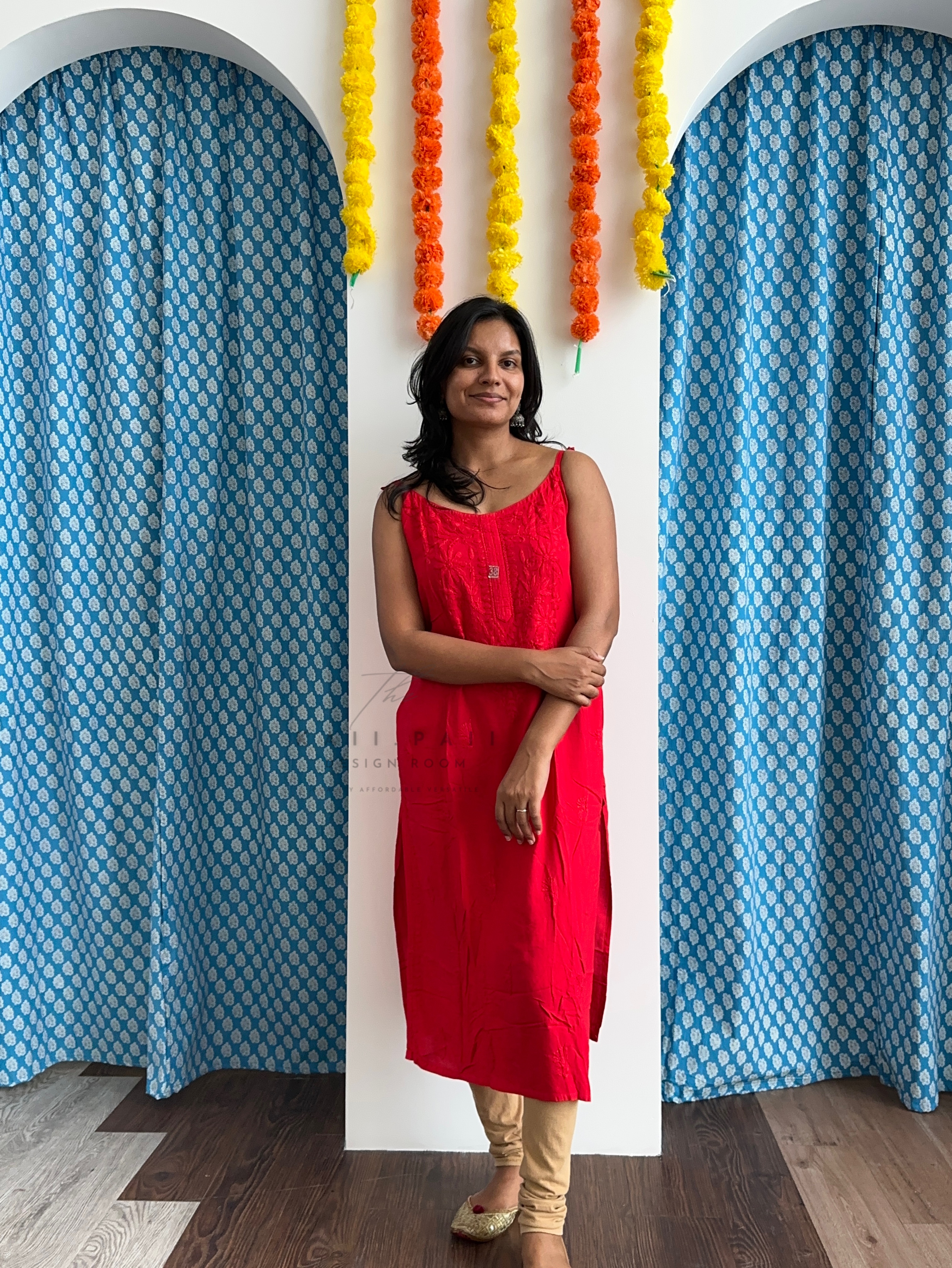 Chikankari Strap Kurti