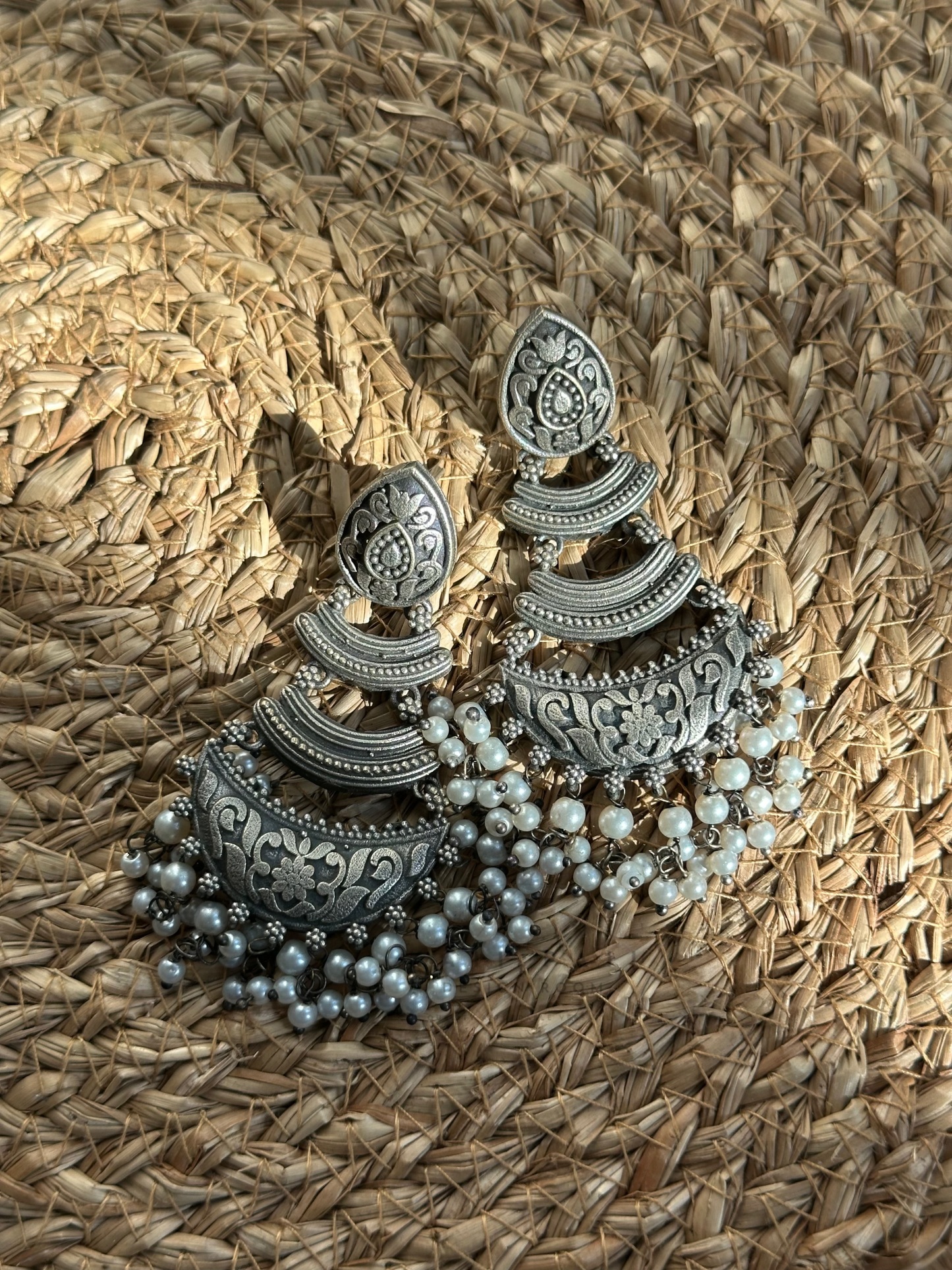 Oxidised Layer Earring