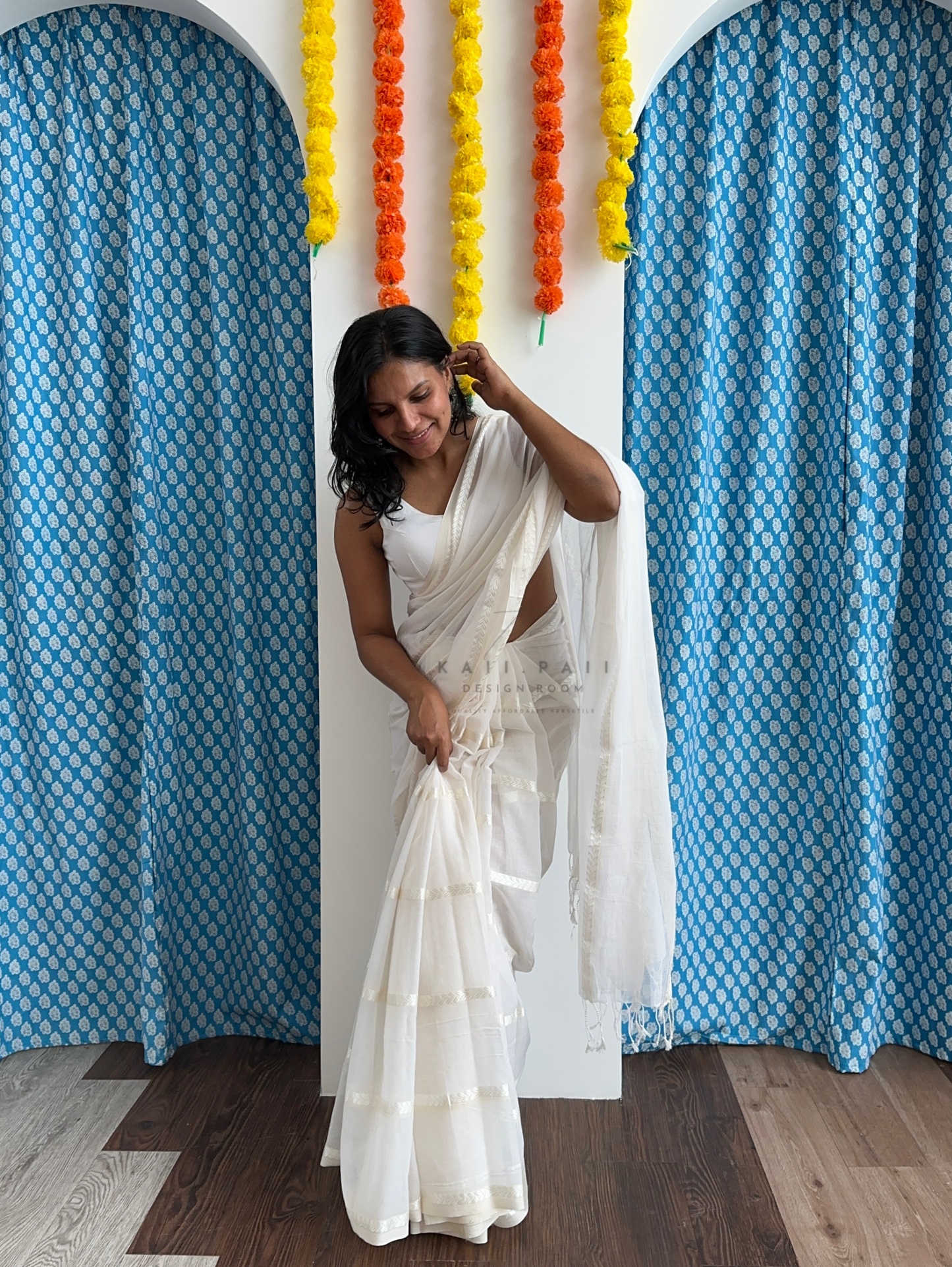 Soft Mul Saree with Threadwork