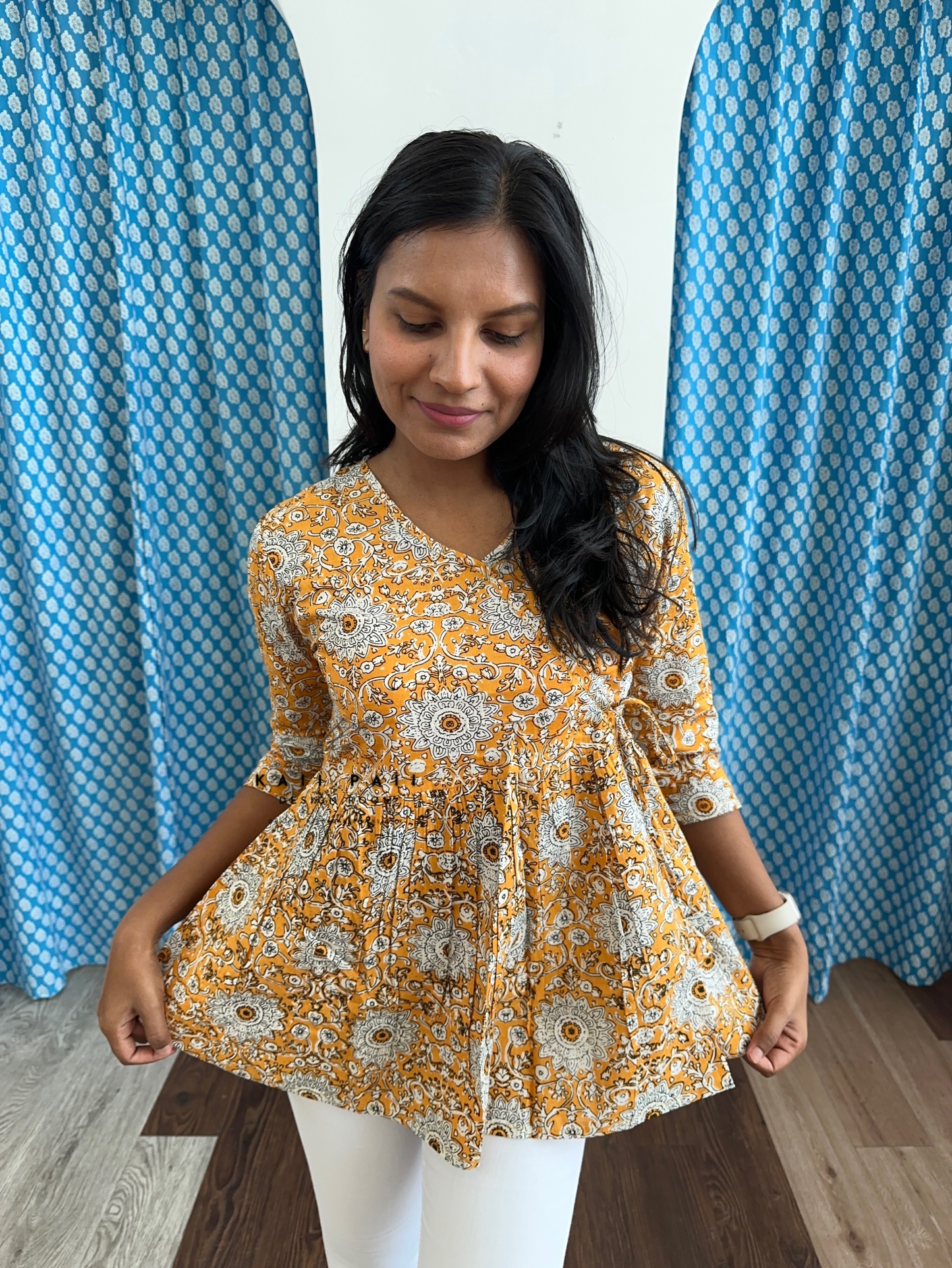 Cotton Peplum Top