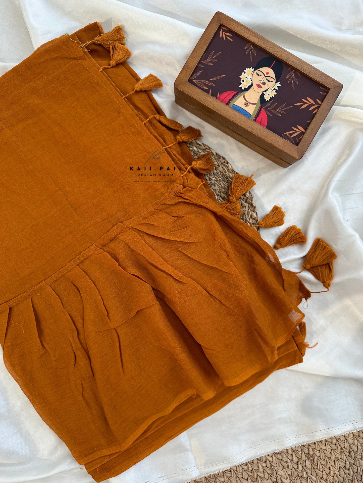 Mul Ruffle Saree