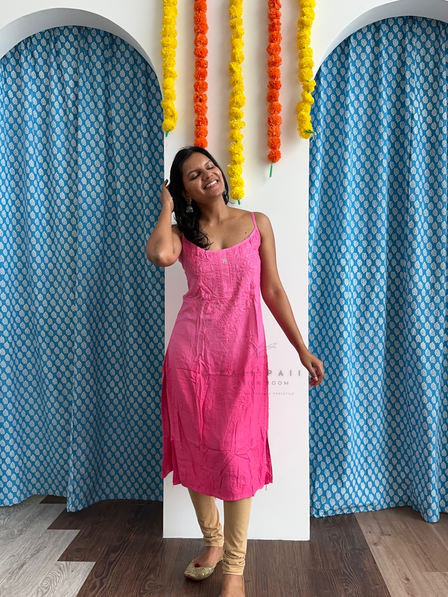Chikankari Strap Kurti