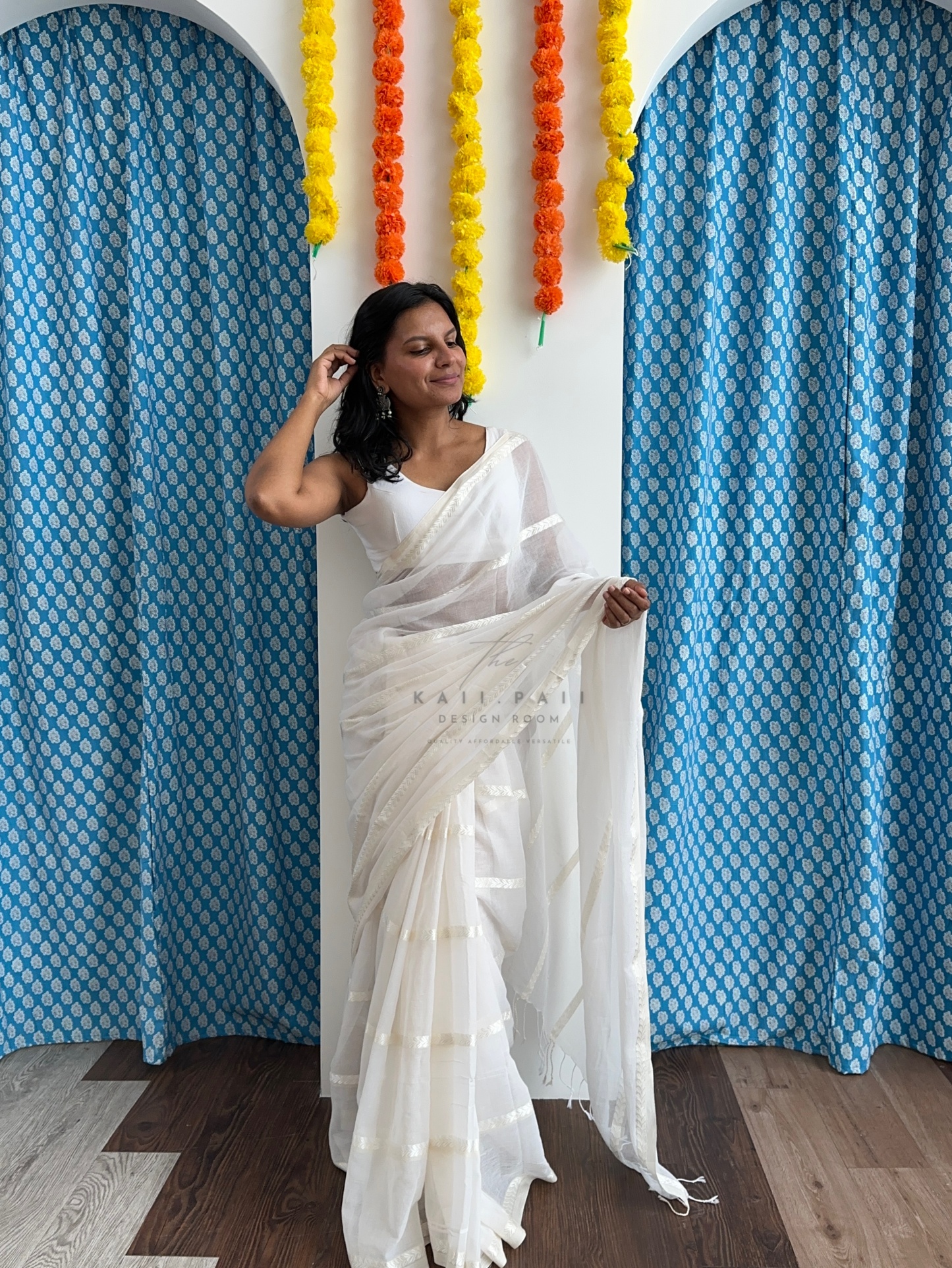 Soft Mul Saree with Threadwork