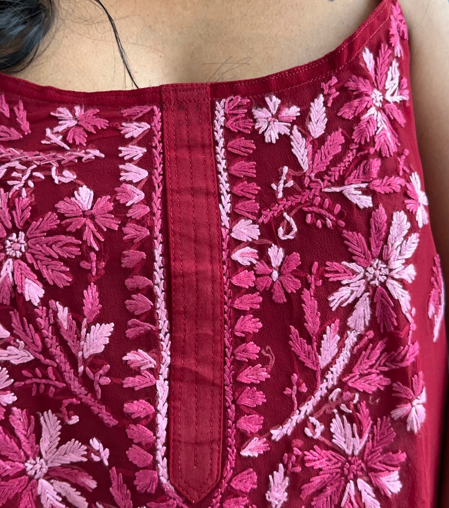 Chikankari Strap Kurti