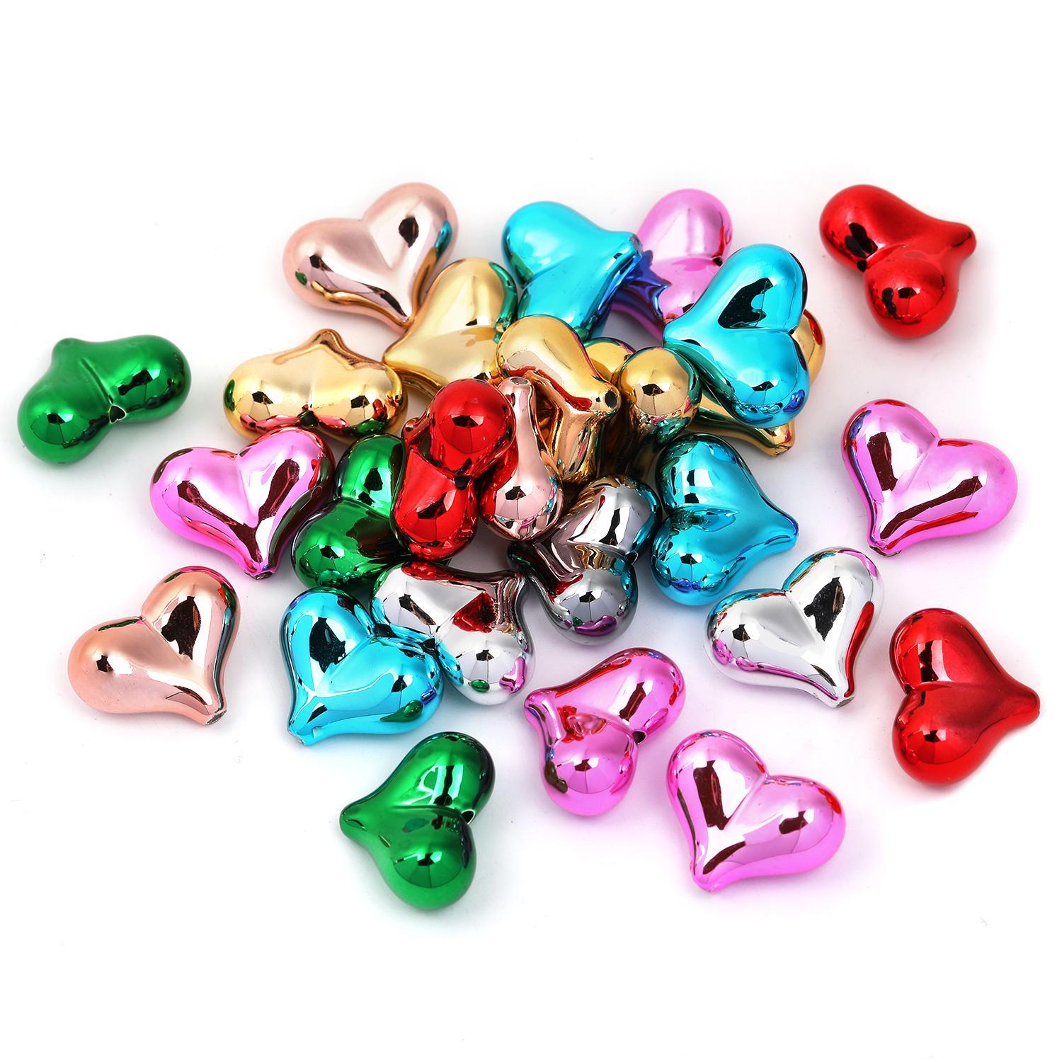 【B103】Metal plating uv butterfly, bowknot, love, earth beads-JPM