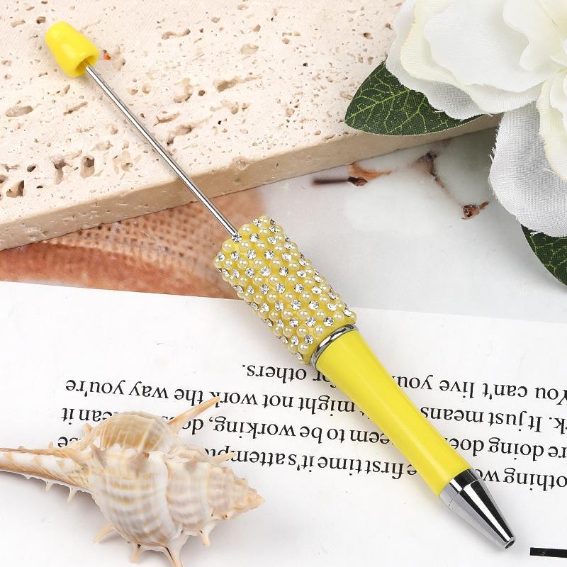【P58】Qty 5 Diy beading pen  rhinestone pearl handmade patch bead pen -JPM