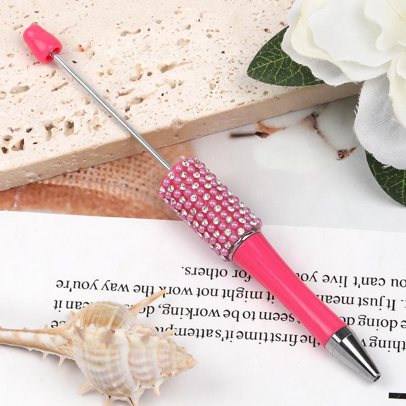 【P58】Qty 5 Diy beading pen  rhinestone pearl handmade patch bead pen -JPM