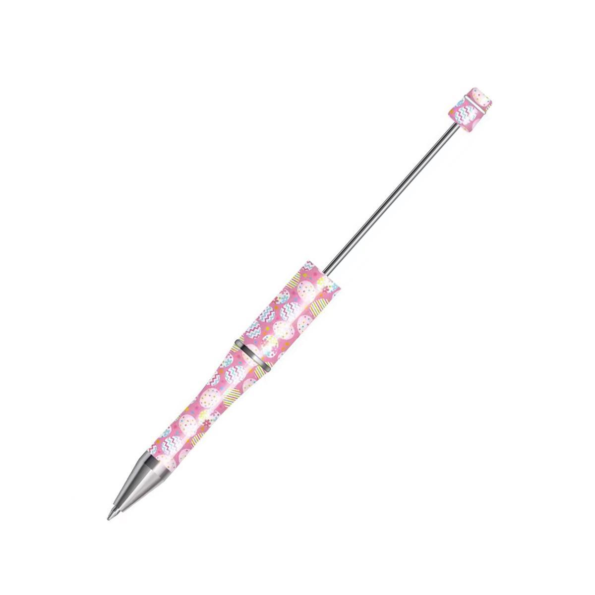 【P1】Beadable Pens Bulk Plastic Bead Ballpoint Pens for DIY 