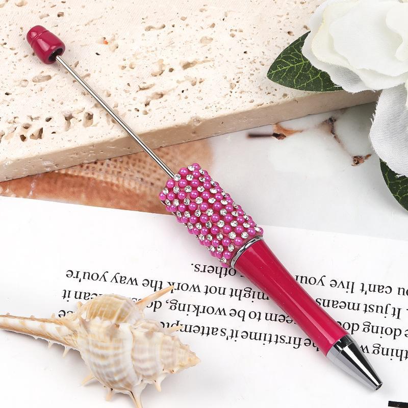 【P58】Qty 5 Diy beading pen  rhinestone pearl handmade patch bead pen -JPM