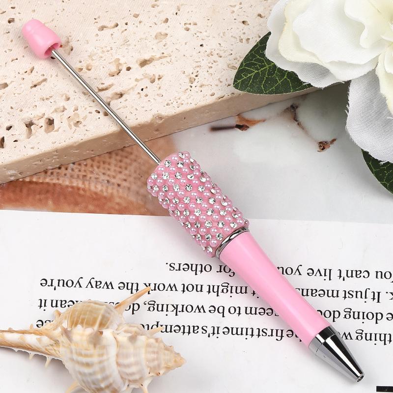 【P58】Qty 5 Diy beading pen  rhinestone pearl handmade patch bead pen -JPM
