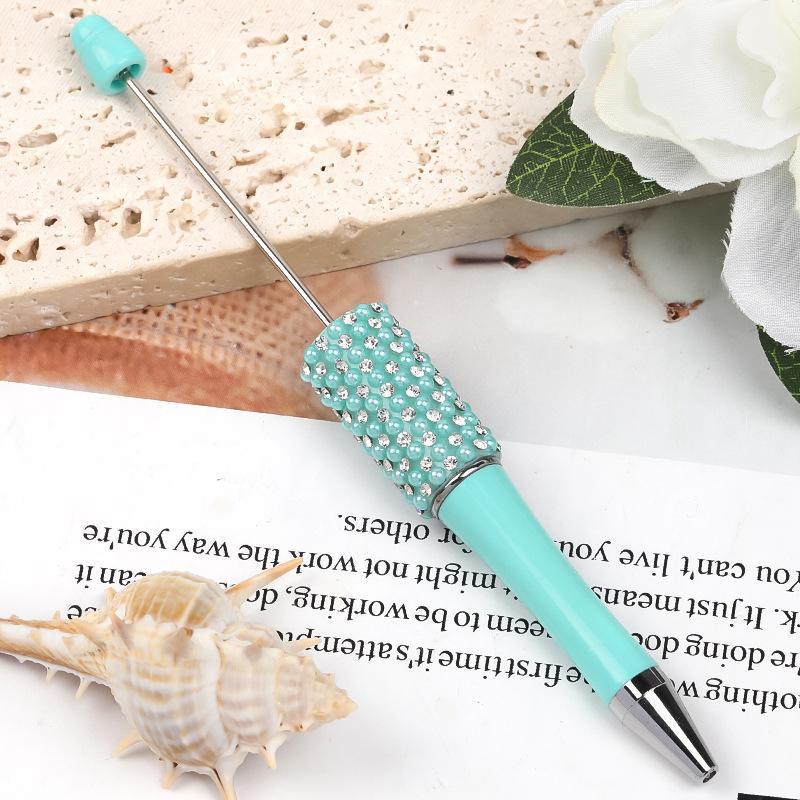 【P58】Qty 5 Diy beading pen  rhinestone pearl handmade patch bead pen -JPM