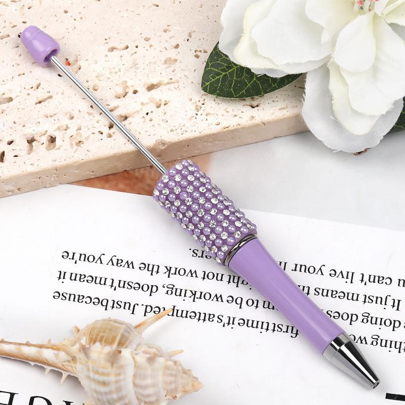 【P58】Qty 5 Diy beading pen  rhinestone pearl handmade patch bead pen -JPM