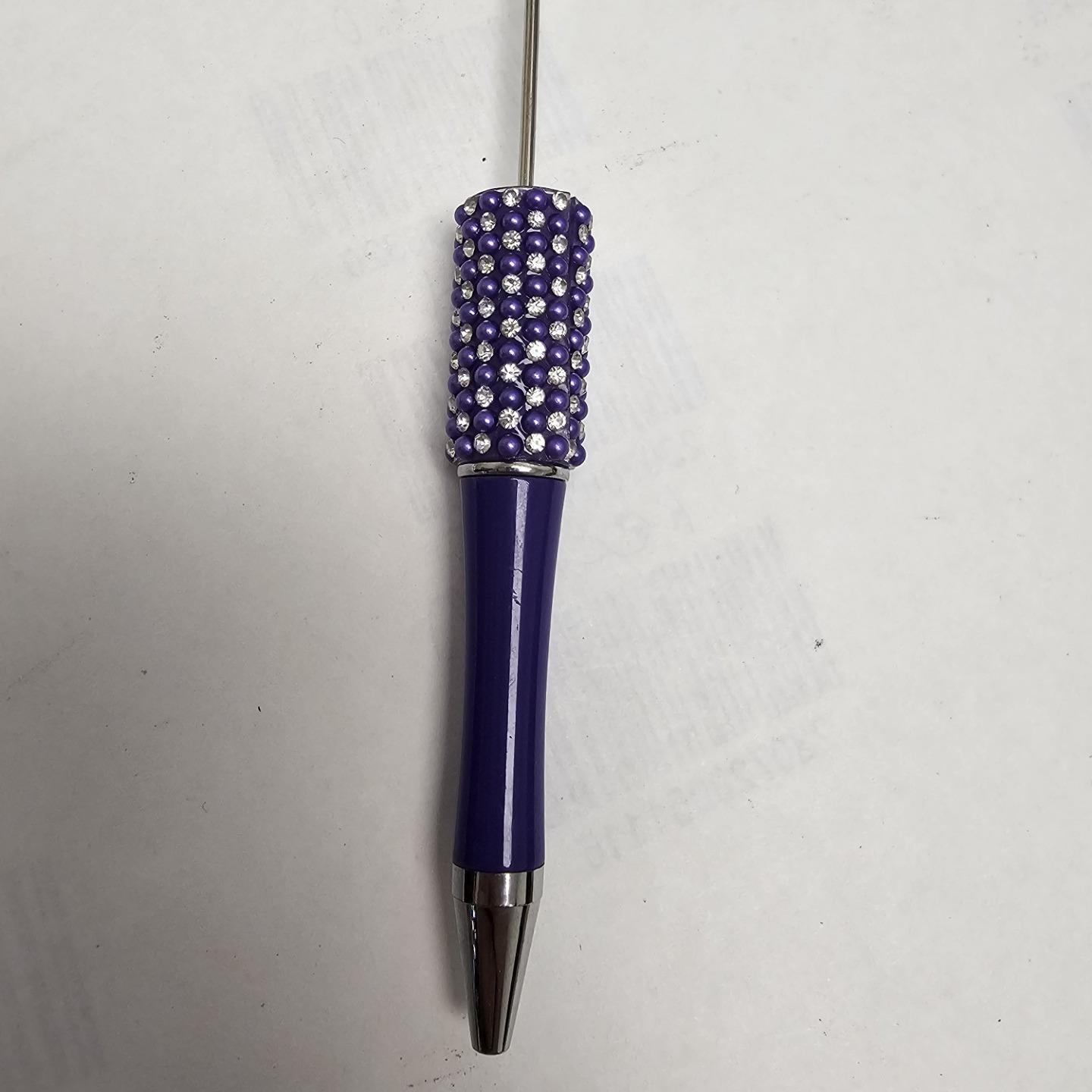 【P58】Qty 5 Diy beading pen  rhinestone pearl handmade patch bead pen -JPM