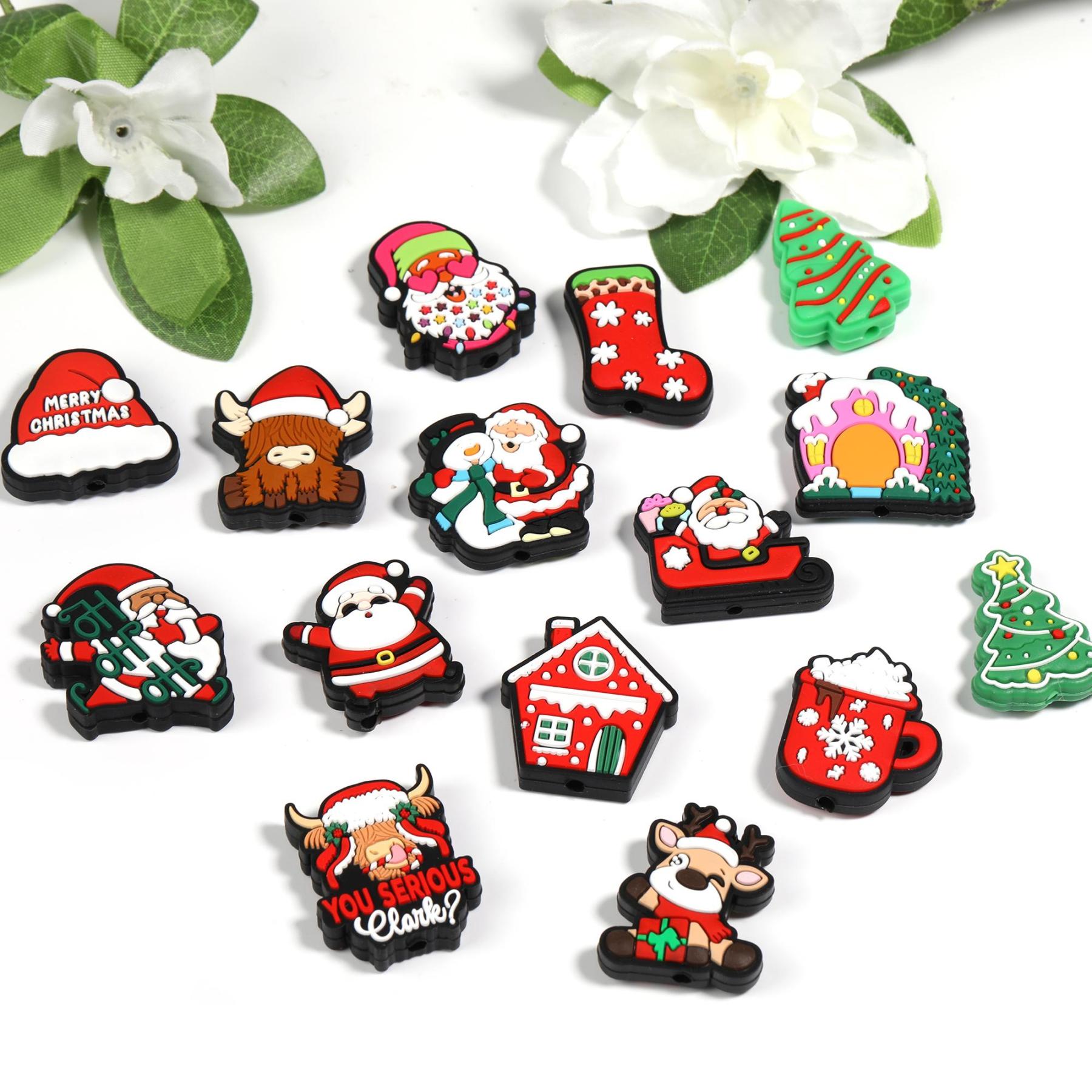 【B203】Silicone Focal Beads for Pens, Cute Character Beads for Keychains DIY Bracele Jewelry Making