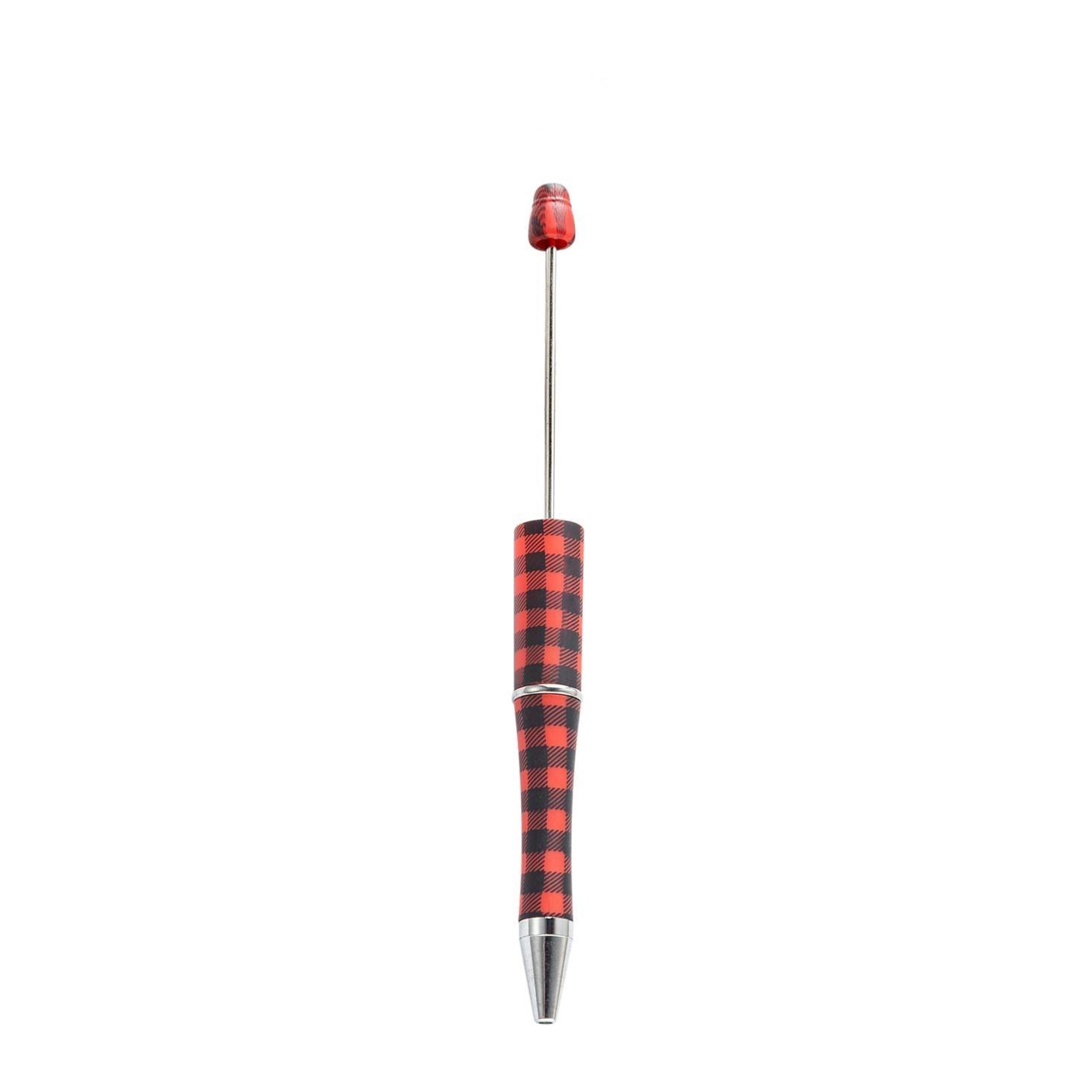 【P1】Beadable Pens Bulk Plastic Bead Ballpoint Pens for DIY 