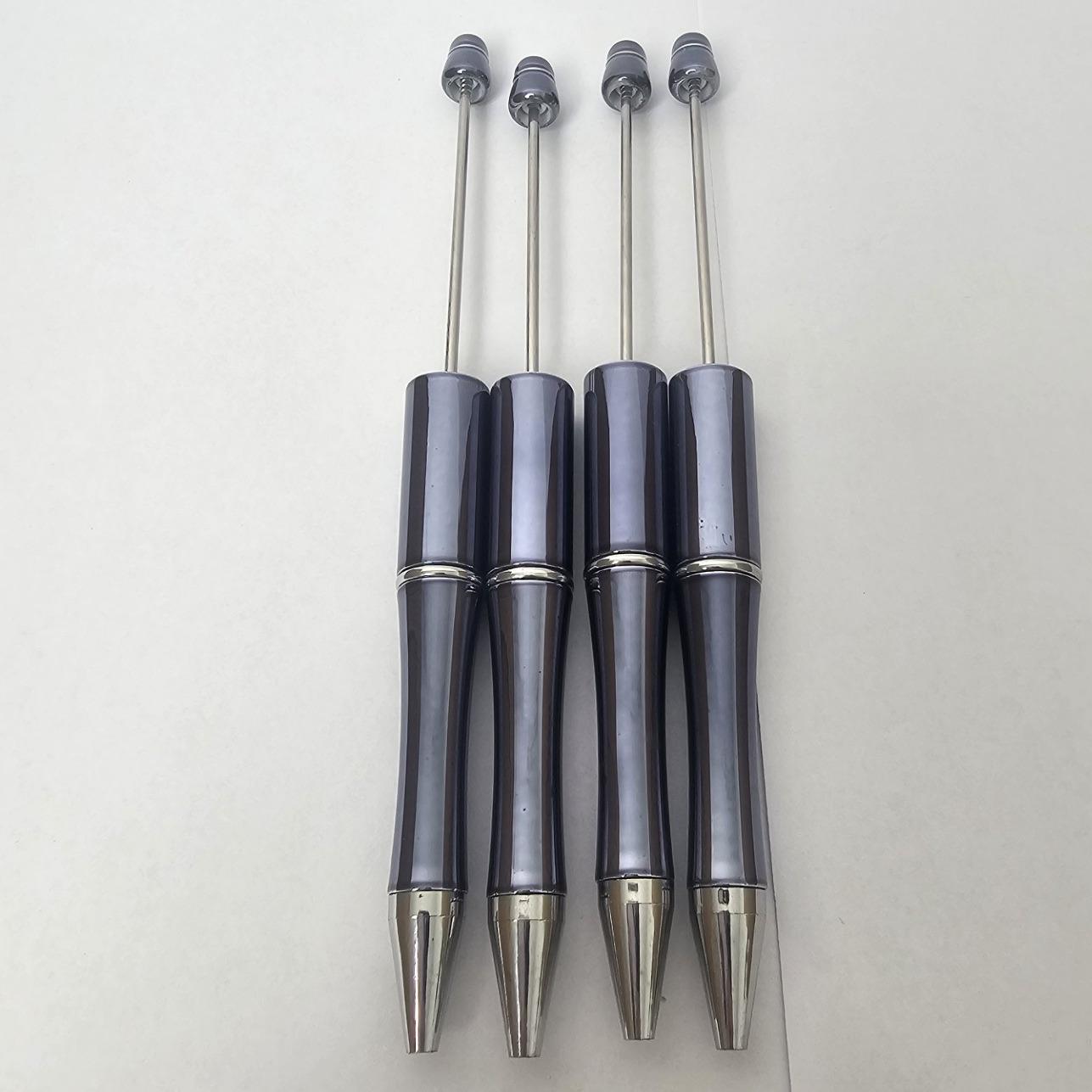 【P1】Beadable Pens Bulk Plastic Bead Ballpoint Pens for DIY 