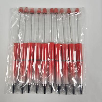 【P1】Beadable Pens Bulk Plastic Bead Ballpoint Pens for DIY 