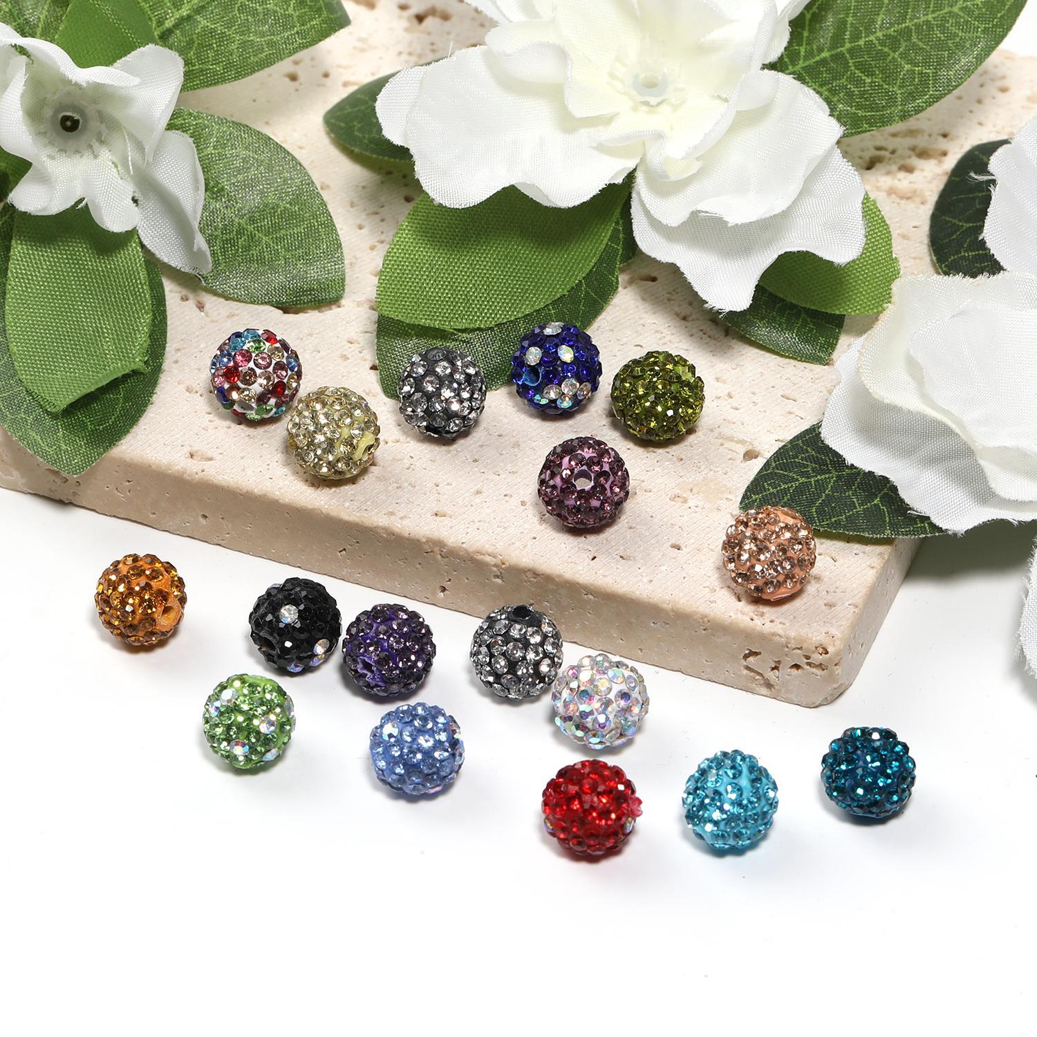 【B57】25pcs 20mm or Qty 100 10mm Handmade DIY beaded material -JPM