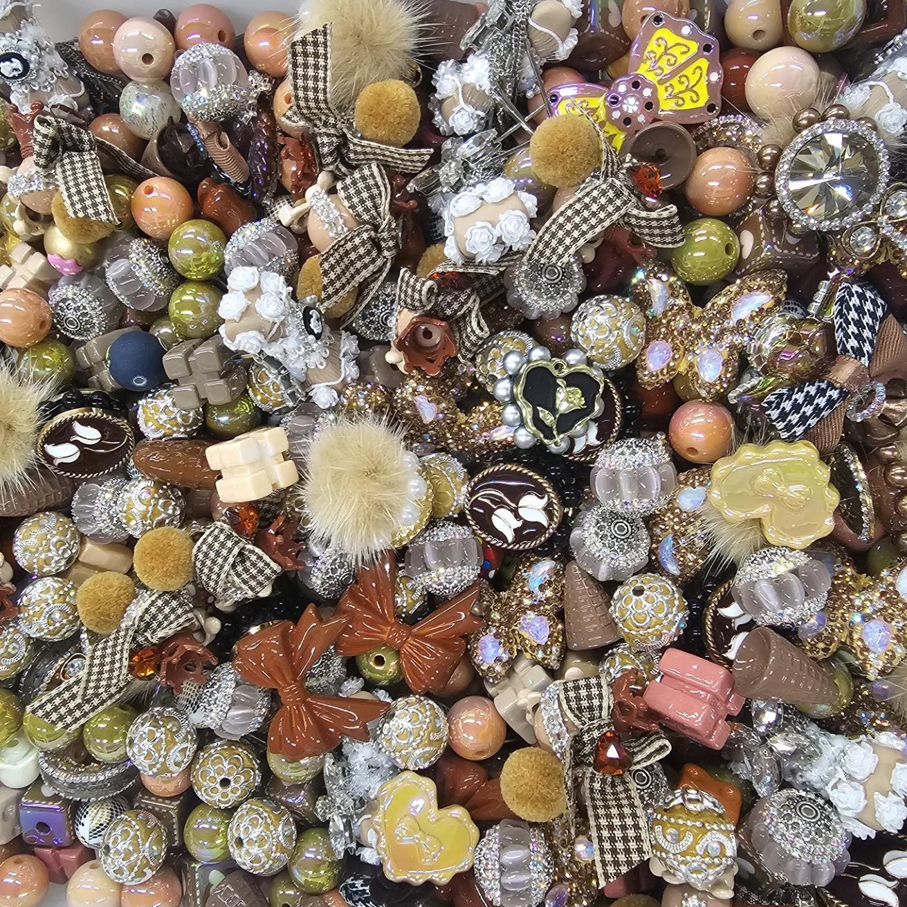 【HS】5oz Colour mix bead accessories set with various shapes available DIY Bead